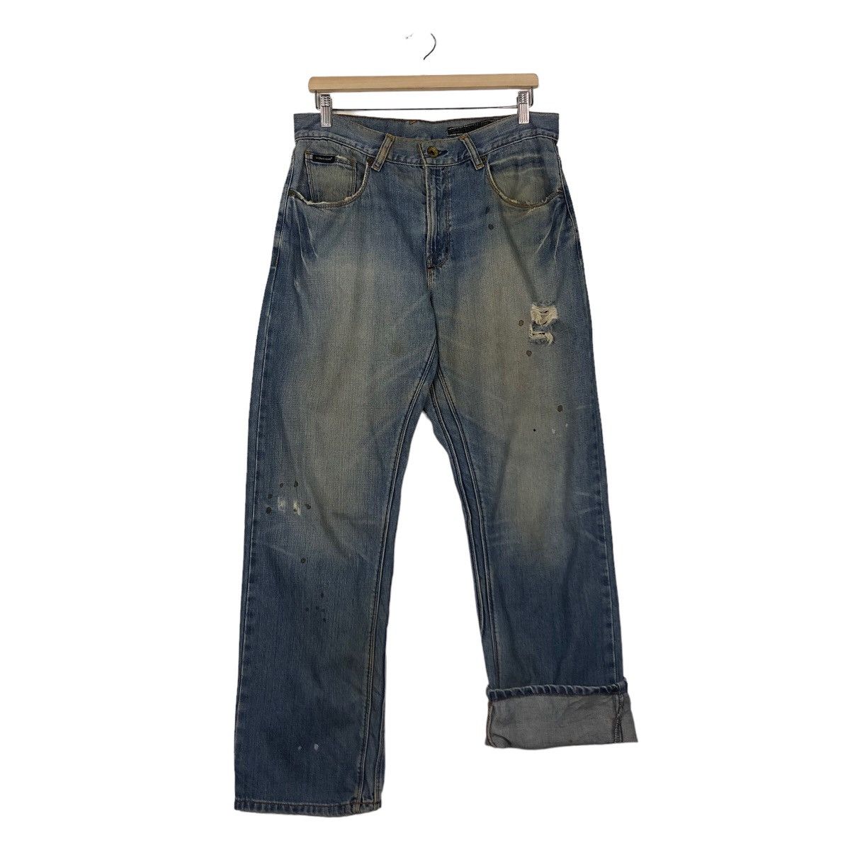 Volcom 🔥Distressed Denim Jeans Volcom Japan Rare Design Size US 34 / EU 50 - 9 Thumbnail