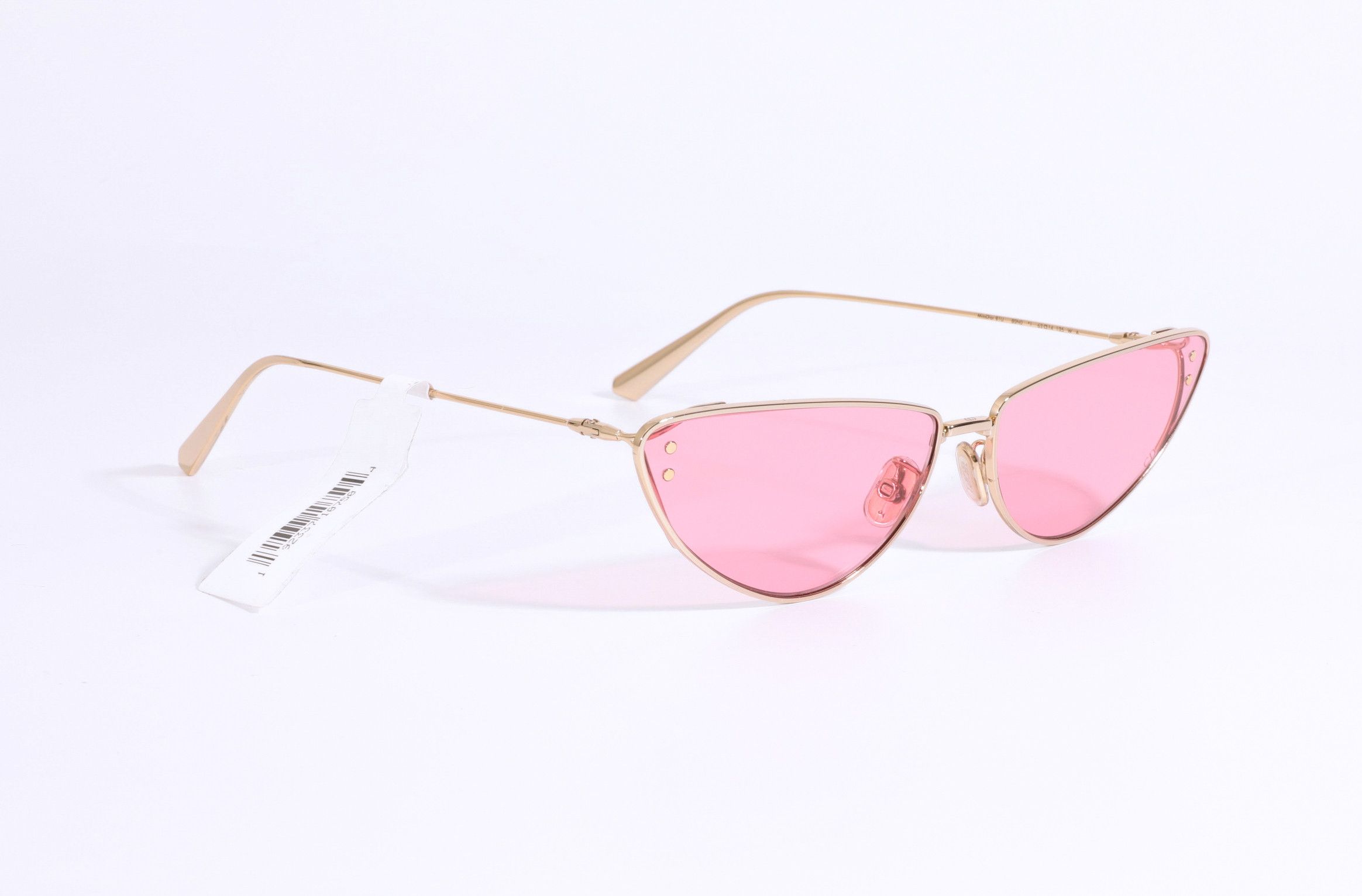Dior NEW $490 DIOR MissDior CatEye Gold Sunglasses Pink B1U B0N0 Size ONE SIZE - 4 Thumbnail