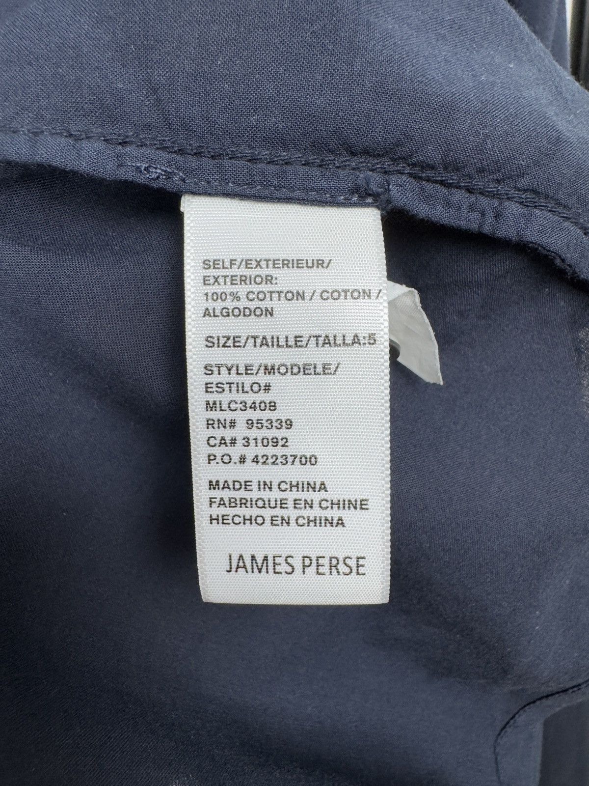 James Perse Standard James Perse solid navy blue vintage rare ls shirt Size US XXL / EU 58 / 5 - 9 Thumbnail