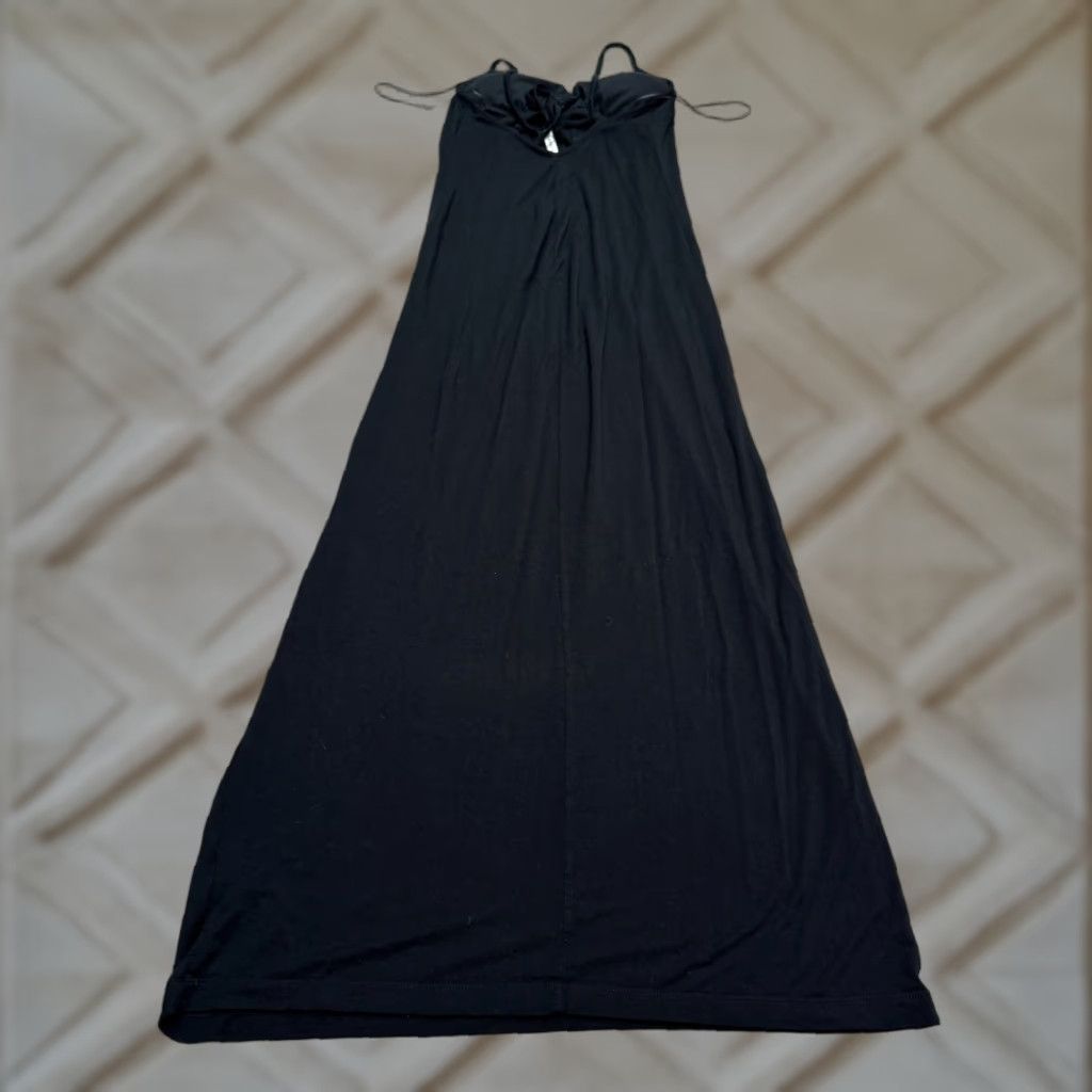 Fabletics Fabletics Maxi Dress Womens Small Black Strappy Backless Stretch V-Neck Sleeveless Solid Knit Size S / US 4 / IT 40 - 1 Thumbnail