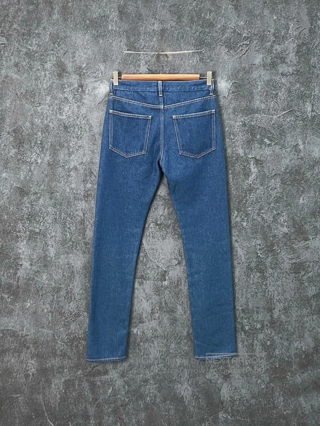 Valentino Blue Embroidered Denim Jeans.
