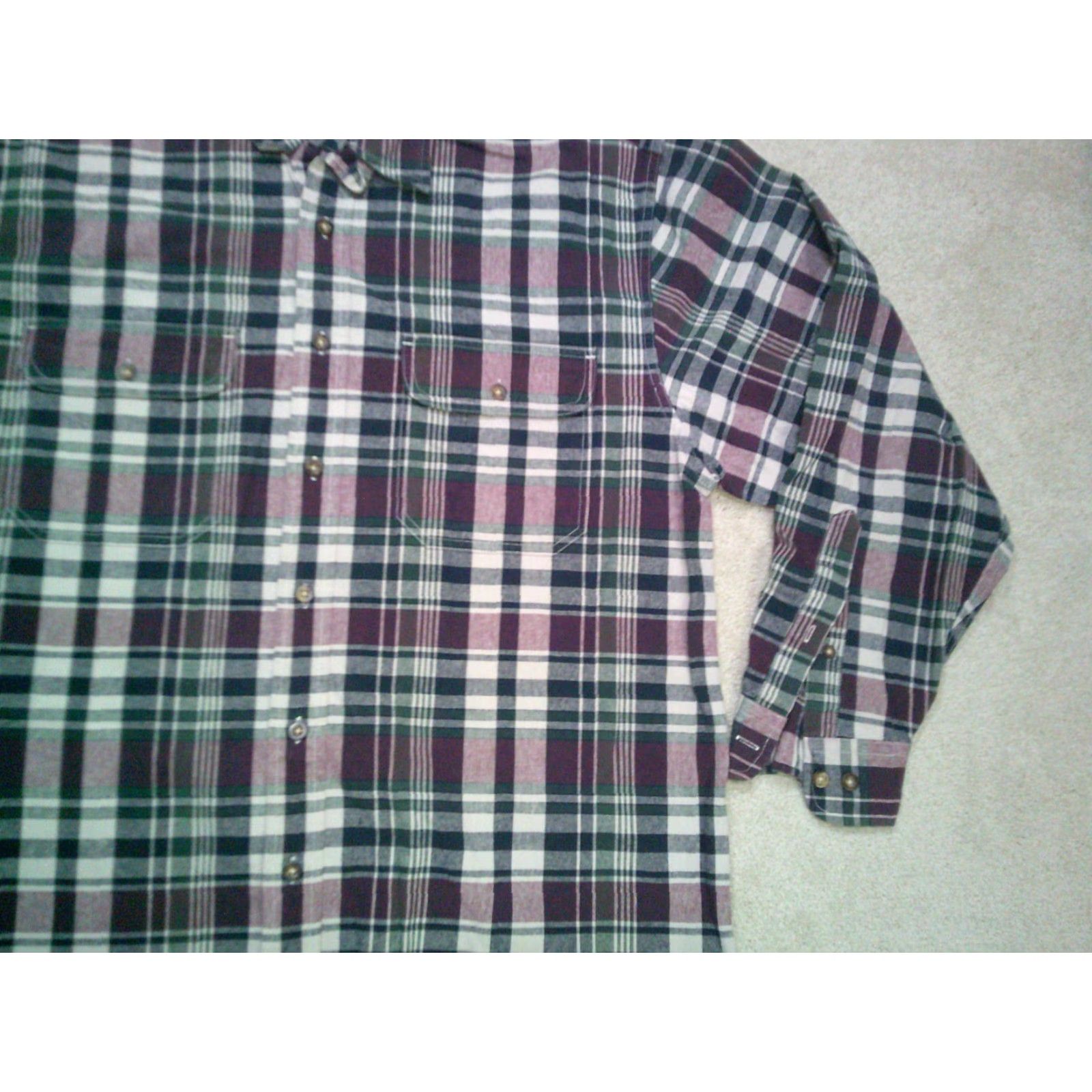 Eddie Bauer VINTAGE Eddie Bauer Button-Up Shirt Mens Medium Maroon Plaid Shirt Mens XL Maroon Plaid 90s Outdoor Casual Men Shirt Size US XL / EU 56 / 4 - 4 Thumbnail