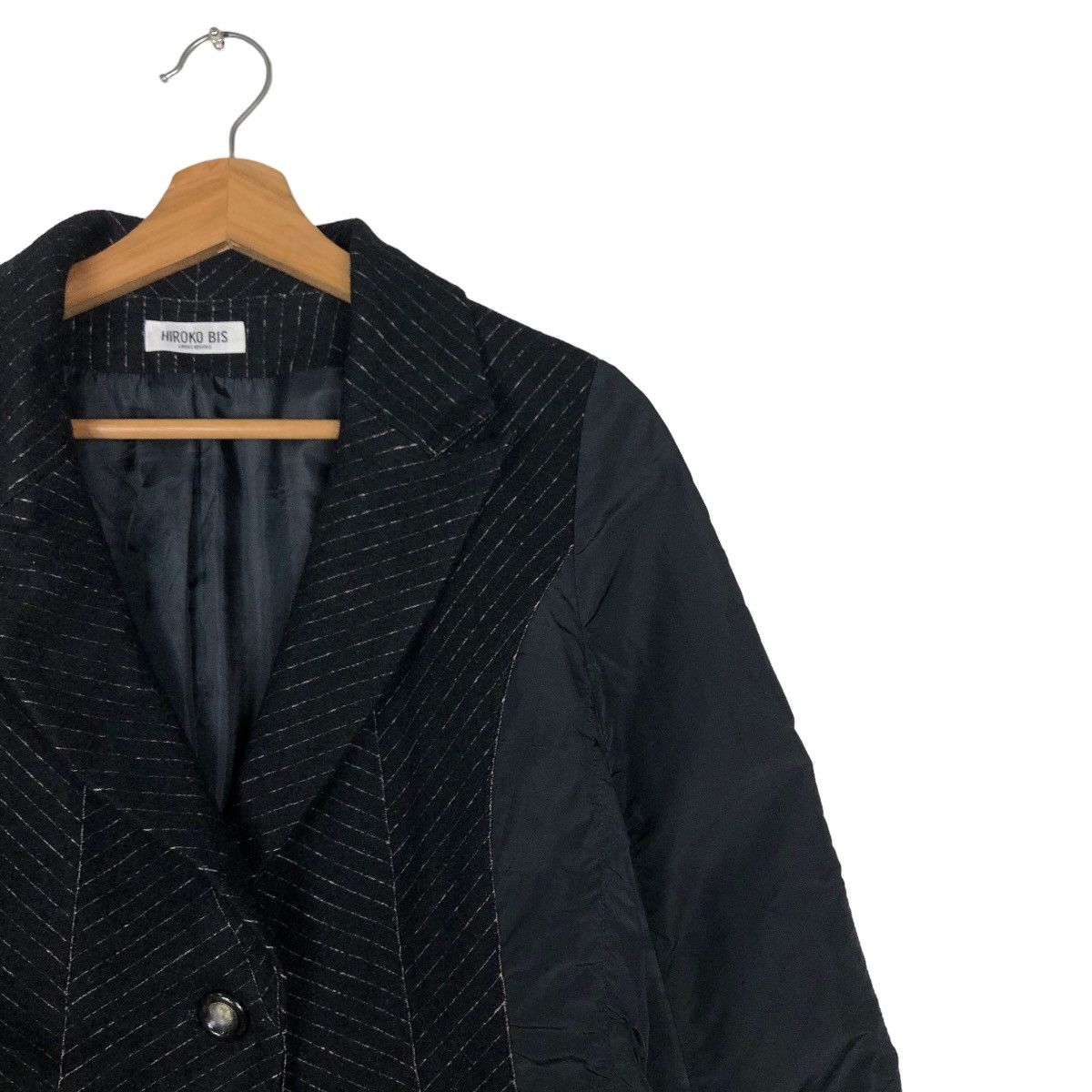 Hiroko Koshino Homme 🔥Vintage Cropped Biker Jacket Double Collar Hiroko Bis Size US M / EU 48-50 / 2 - 6 Thumbnail
