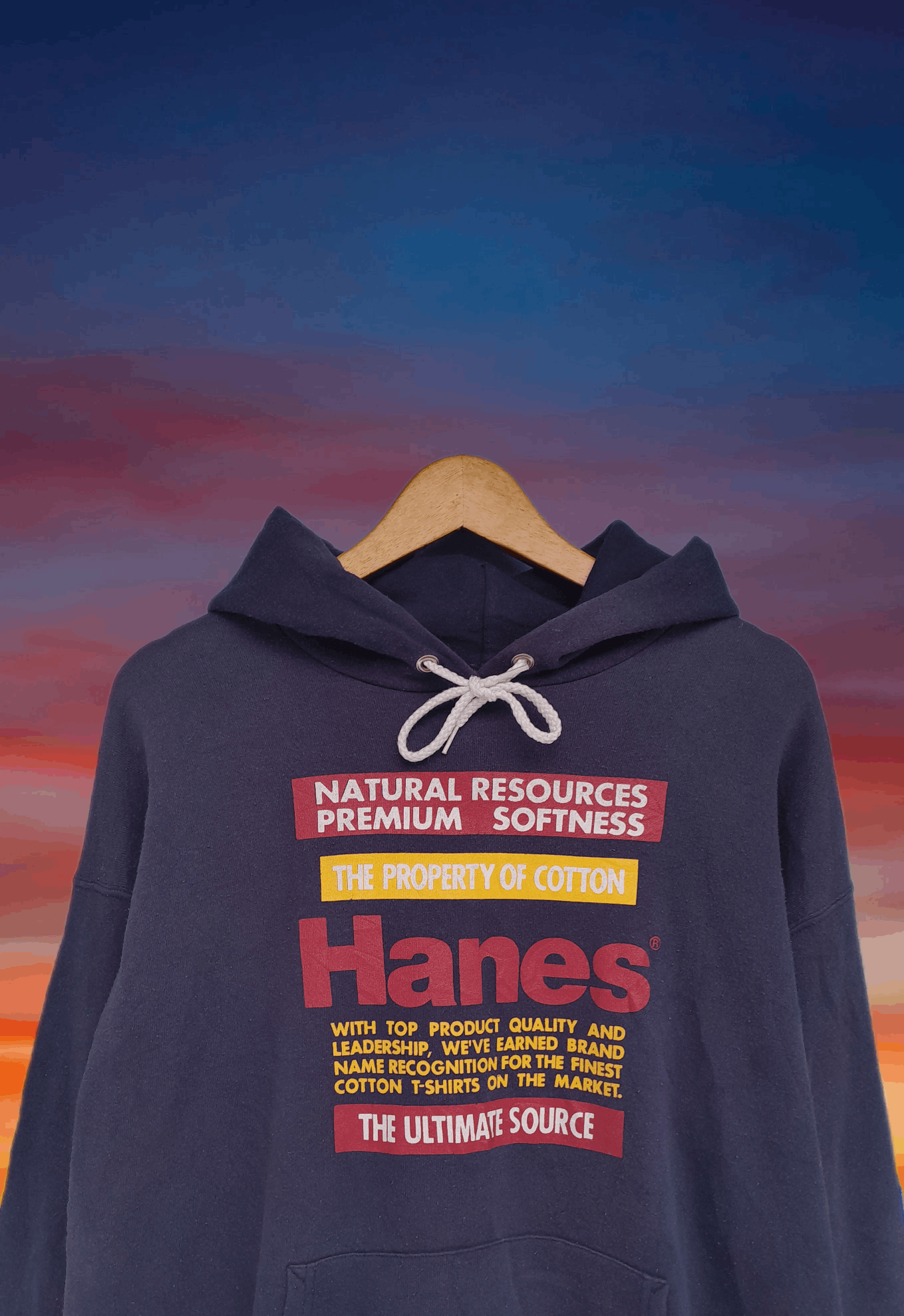 Hanes × Vintage Vintage 90s Hanes The Ultimate Source hoodies Size US L / EU 52-54 / 3 - 3 Thumbnail