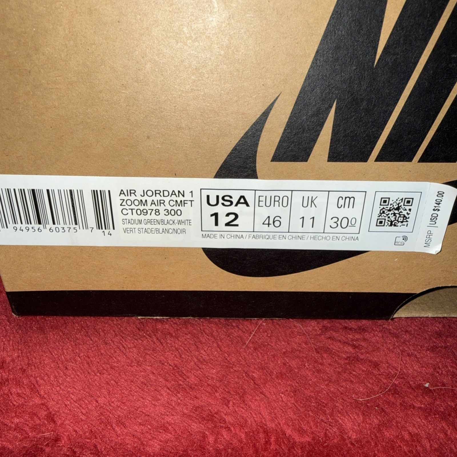Jordan Brand Size 12 - Jordan 1 Zoom Comfort Stadium Green OG BOX Size US 12 / EU 45 - 11 Thumbnail