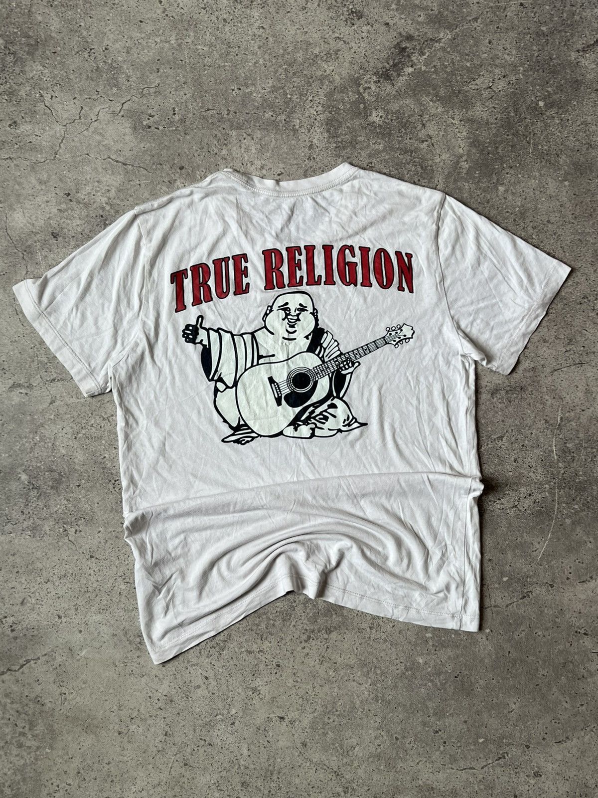 True Religion × Vintage Vintage 90s True Religion Sun Faded T-shirt Size US M / EU 48-50 / 2 - 1 Thumbnail