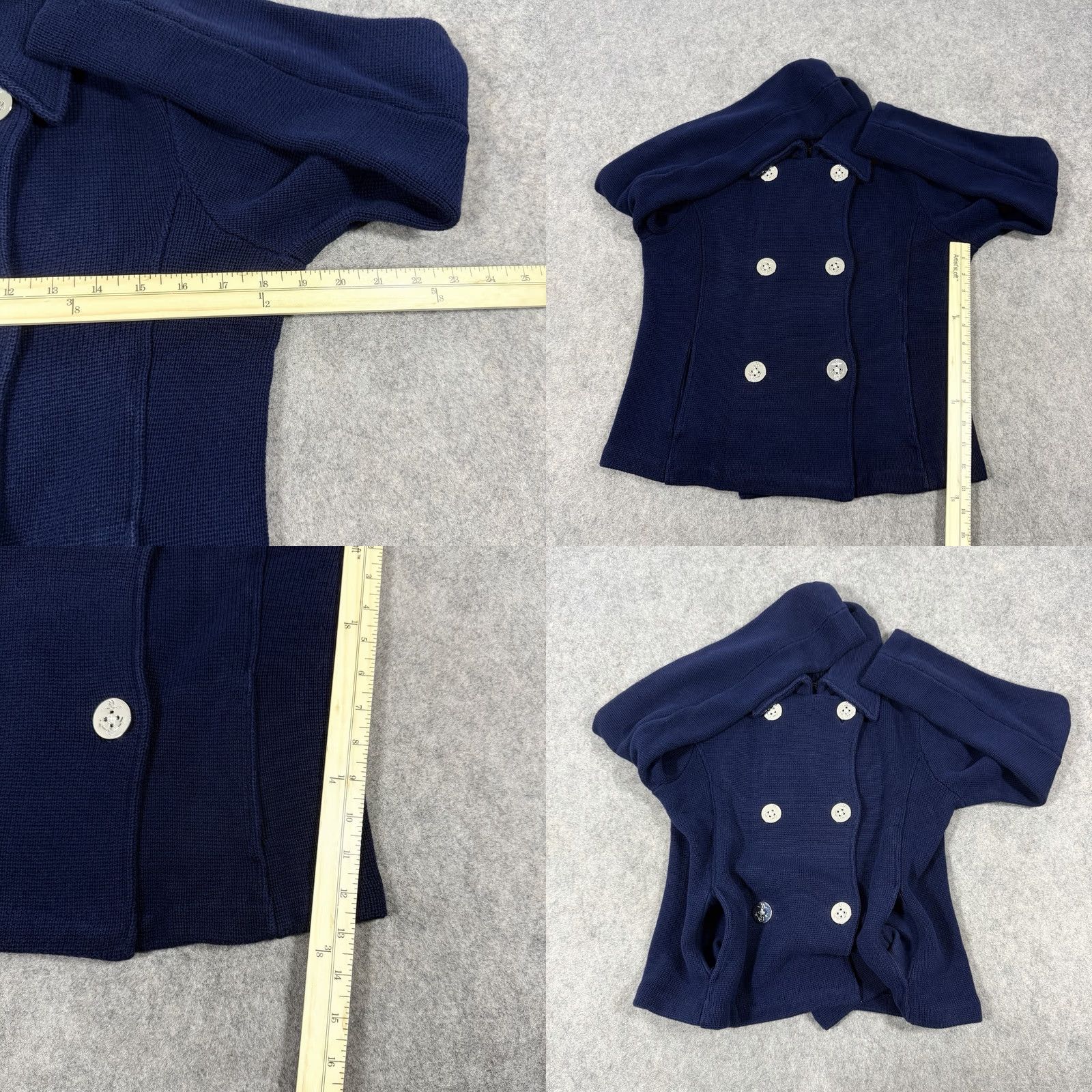 Ralph Lauren Lauren Ralph Lauren Pea Coat Style Knit Jacket Women’s Size PM Blue Sweatshirt/Coat Knit Jacket Size M / US 6-8 / IT 42-44 - 8 Thumbnail