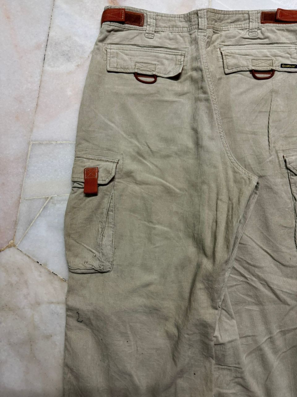 Oshkosh 💥90s Oshkosh Cordoroi Tactical Parachute Cargo Double Knee Size US 31 - 17 Thumbnail