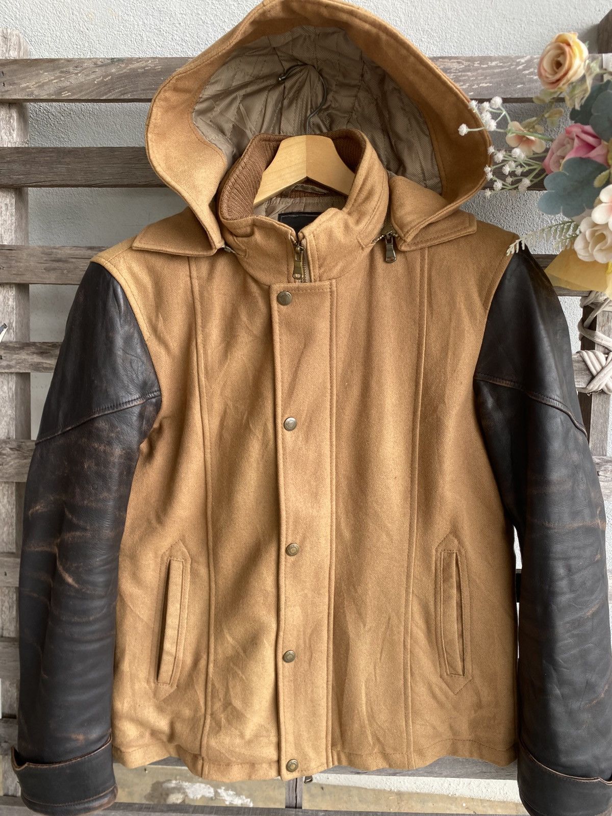 Tete Homme Vintage Tete Homme by Issey Miyake Varsity Leather Jacket Size US M / EU 48-50 / 2 - 4 Thumbnail