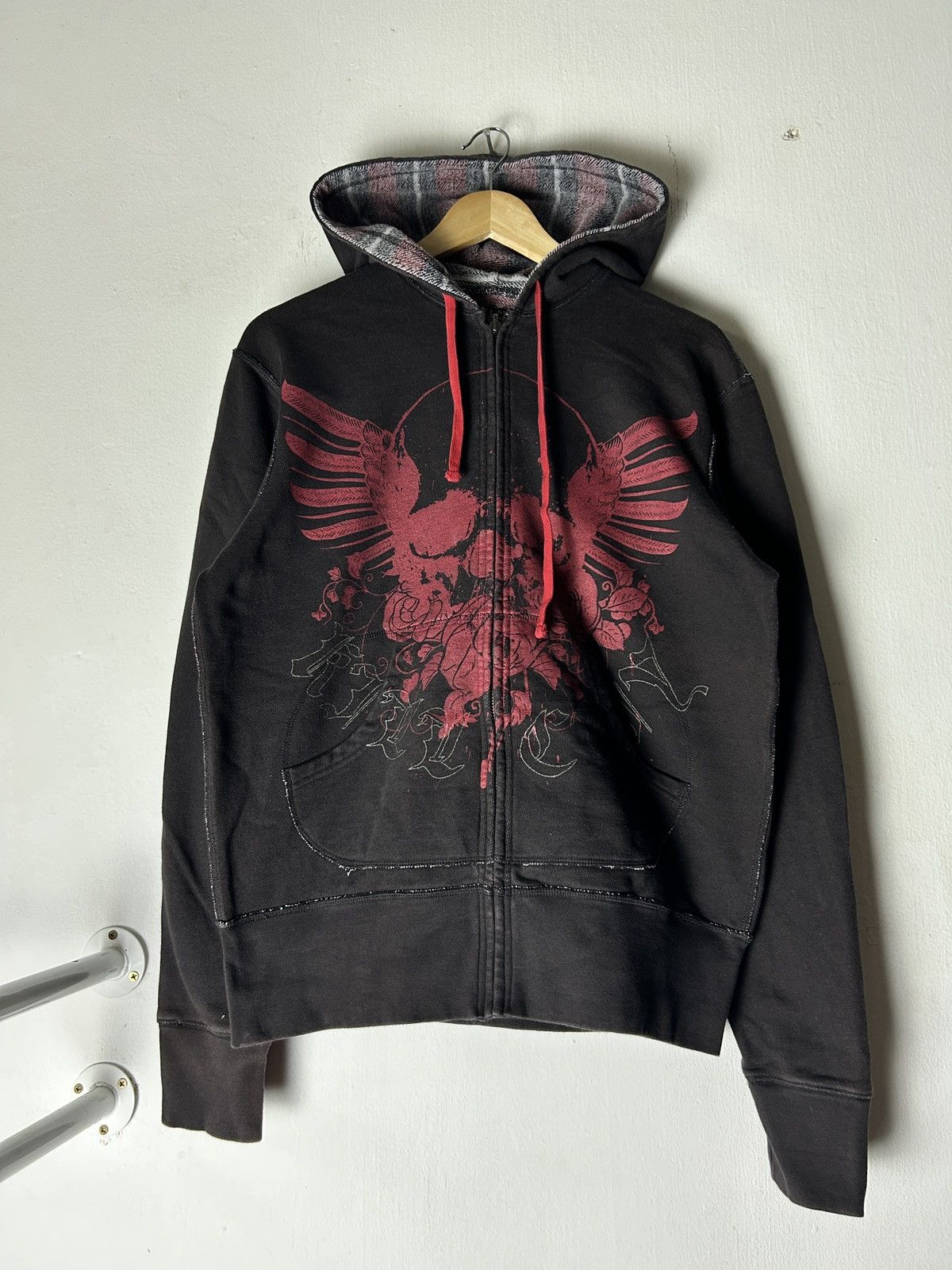 If Six Was Nine Kill City Skull Overprint Gothic Punk Style Hoodie Size US M / EU 48-50 / 2 - 1 Thumbnail