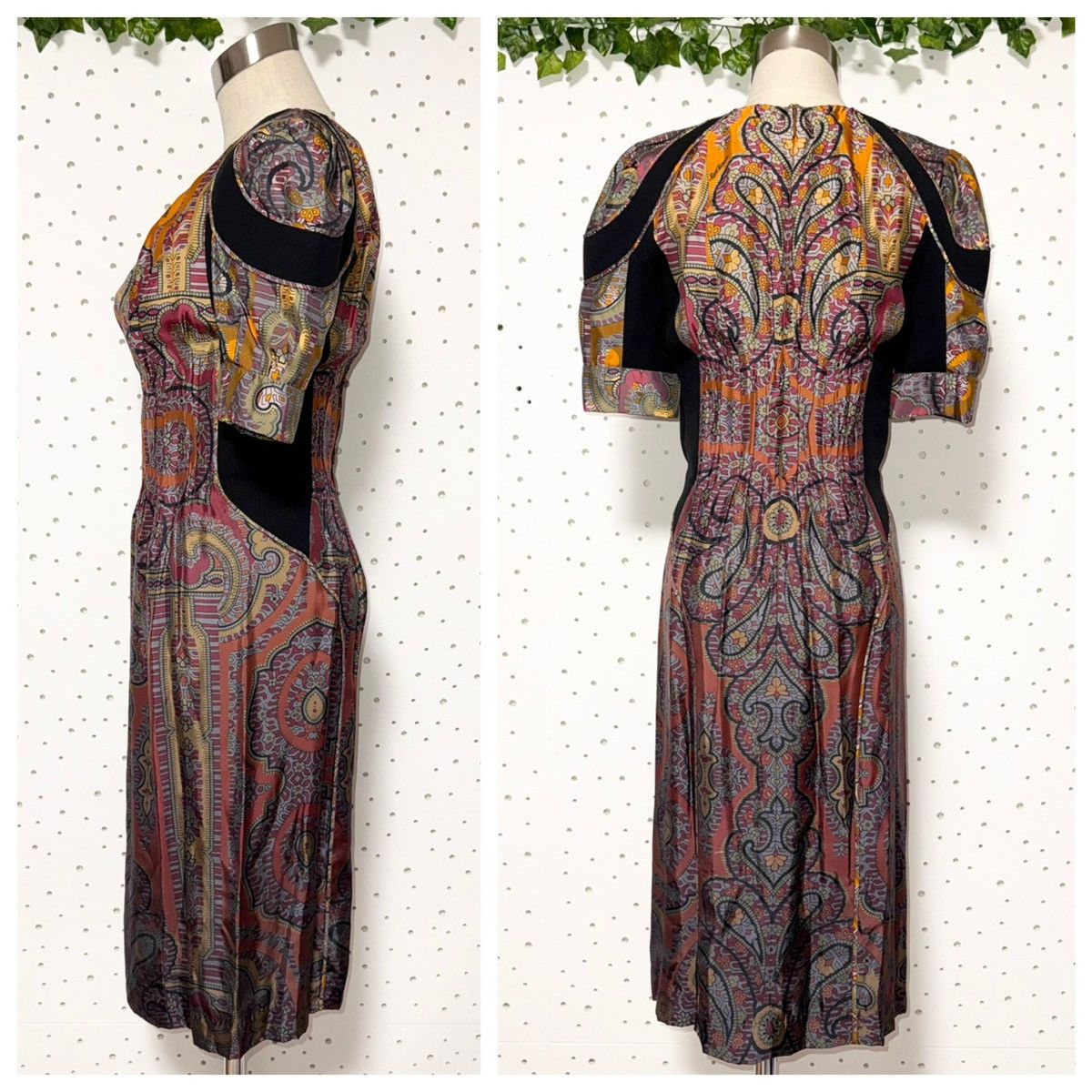 Louis Vuitton Authentic Louis Vuitton Paisley Print Short Sleeve Dress 34 Size XS / US 0-2 / IT 36-38 - 6 Thumbnail