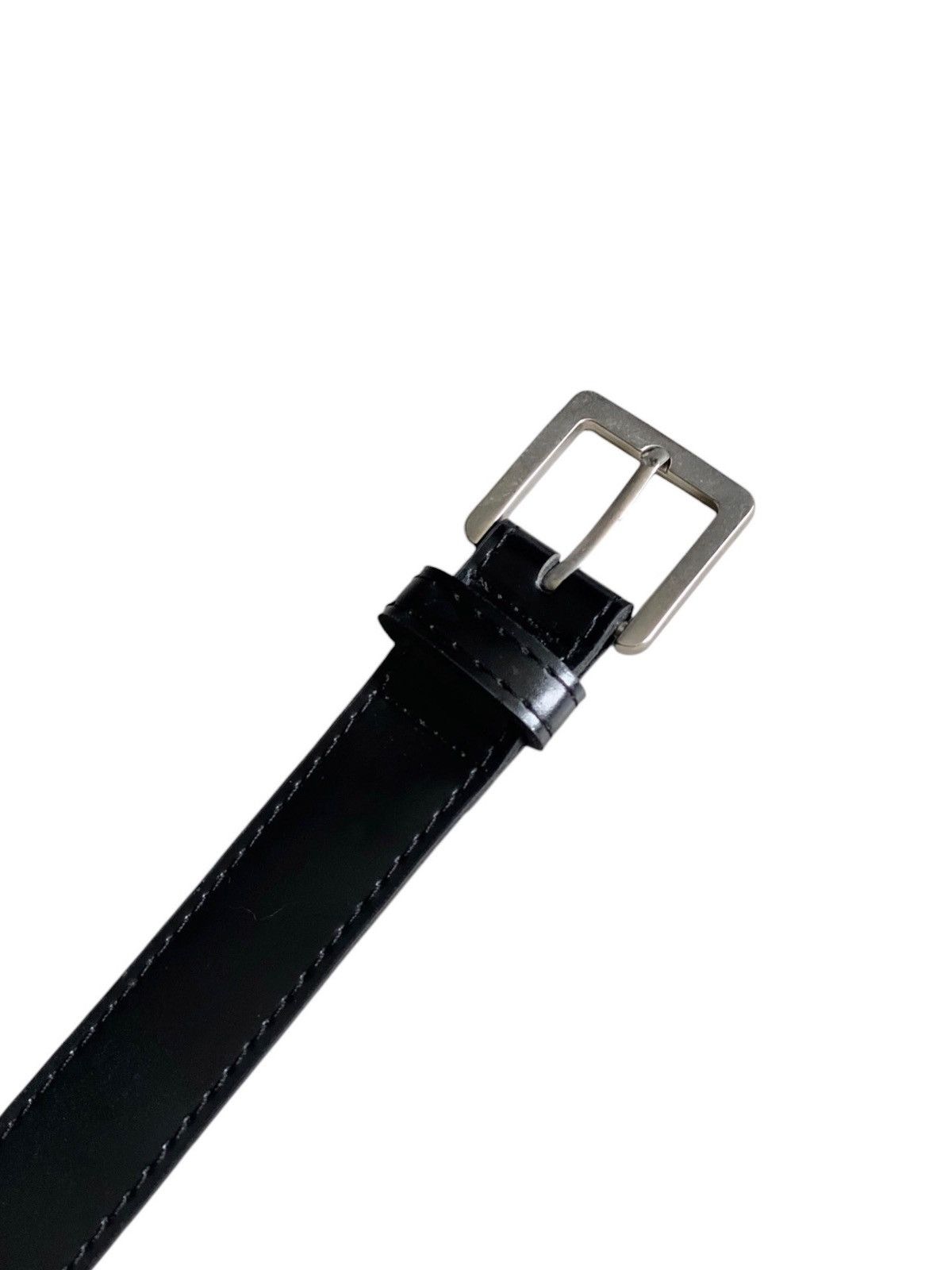 Other Basic square buckle semi-patent leather belt black Size 32 - 3 Thumbnail