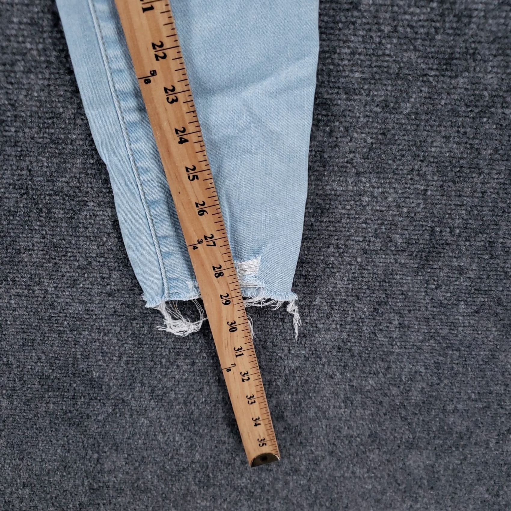 Vintage Universal Thread Jeans Women Blue High Rise Skinny Stretch Raw Hem Denim 2/26R Size 26" / US 2 / IT 38 - 5 Thumbnail