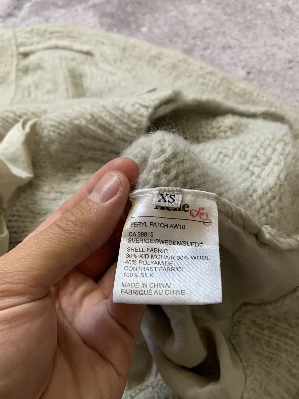 Acne Studios × SikSilk Acne Studios AW10 Beryl Patch Mohair Wool Cardigan Size US XS / EU 42 / 0 - 6 Thumbnail
