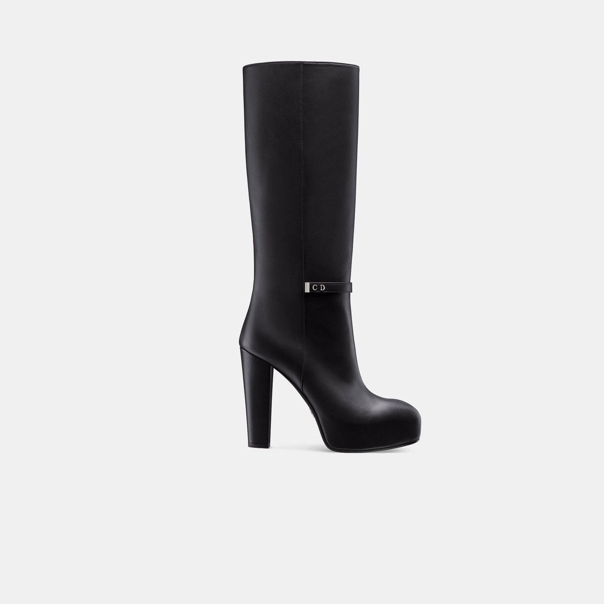 o1bcso1str0225 Edgy Heeled Boot in Black