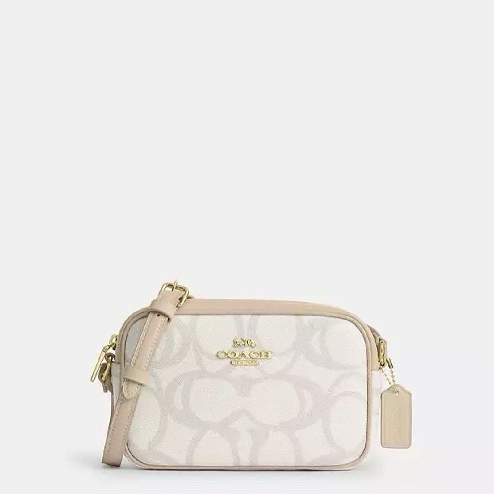 Coach NWT COACH Mini Jamie Camera Bag Canvas CBL94 Gold/Ivory Size ONE SIZE - 6 Thumbnail