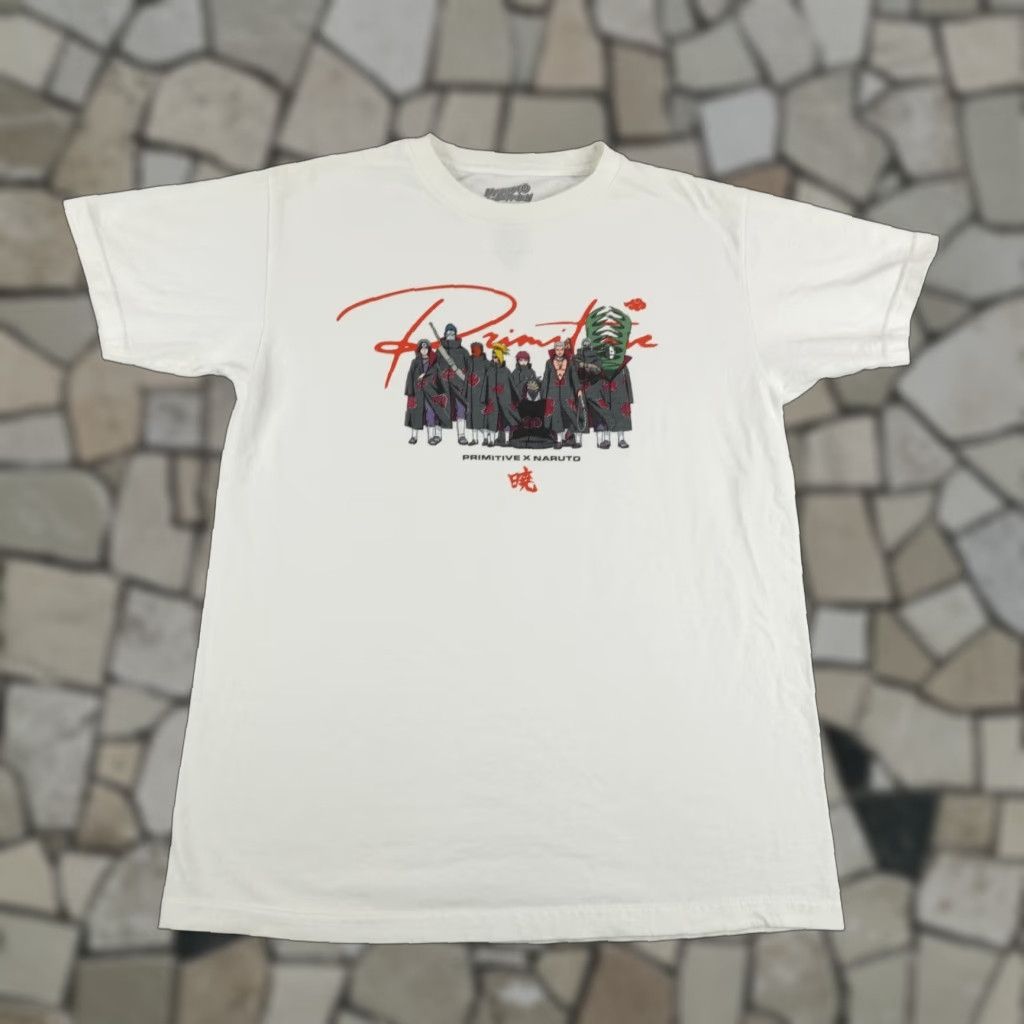 Primitive Naruto Primitive Shirt Adult Medium White Graphic Tee Anime Cartoon Mens Size US M / EU 48-50 / 2 - 1 Thumbnail