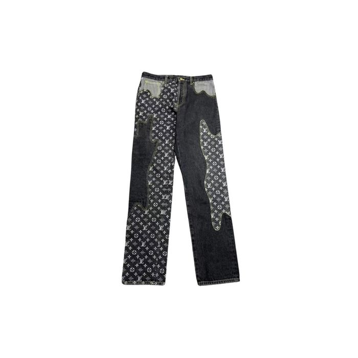 Read LOUIS VUITTON MONOGRAM CRAZY DENIM TROUSERS DENIM JEANS SIZE