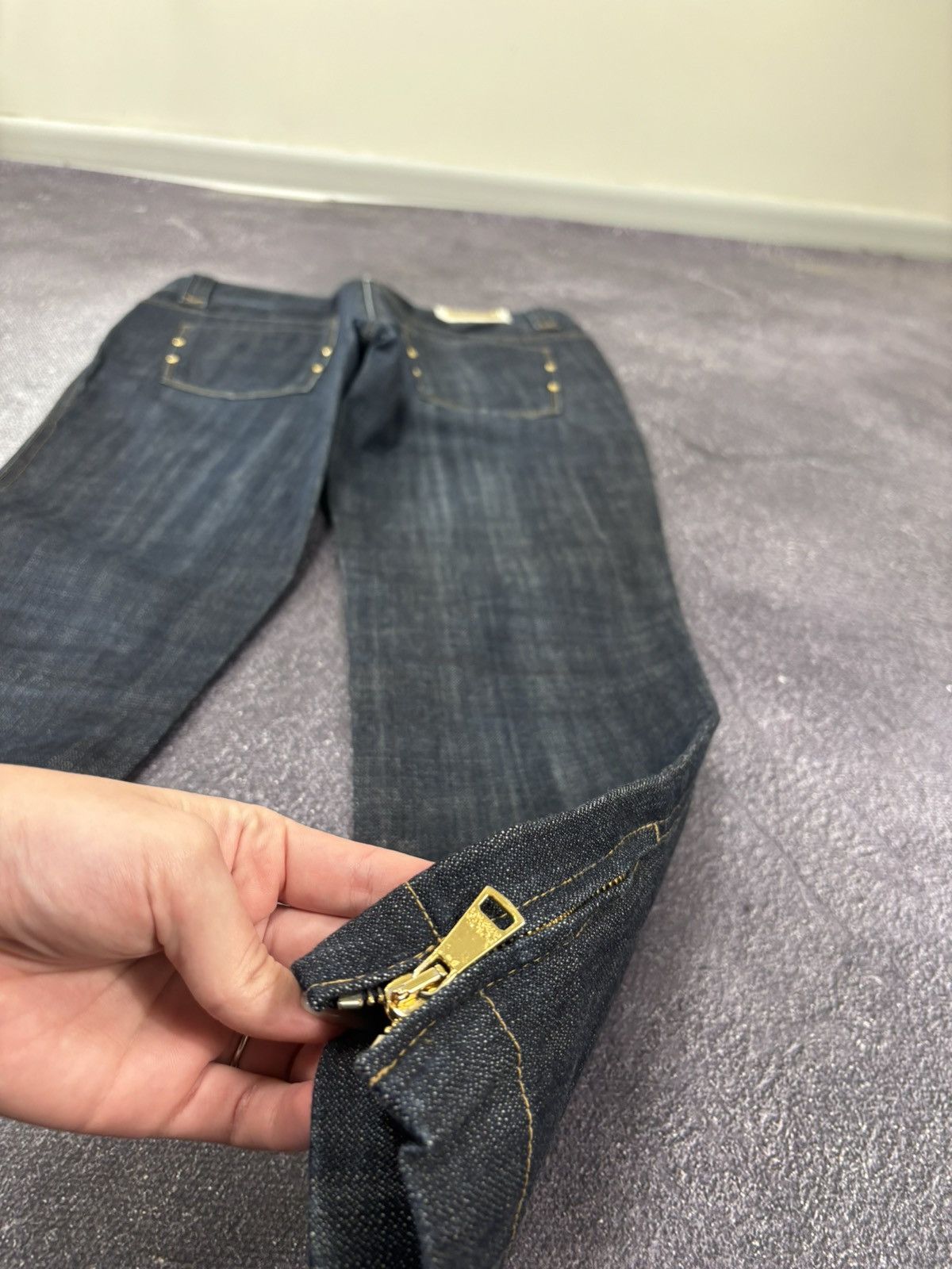 Dolce & Gabbana Dolce & Gabbana Women’s Zip Luxury Avant Garde Tapered Jeans Size 27" / US 4 / IT 40 - 8 Thumbnail