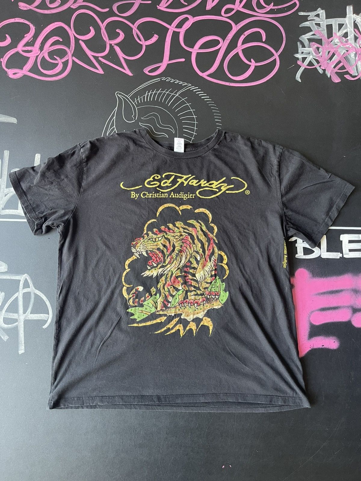 Ed Hardy Vintage Ed Hardy By Christian Audigier T shirt Y2K Size US XXL / EU 58 / 5 - 1 Thumbnail