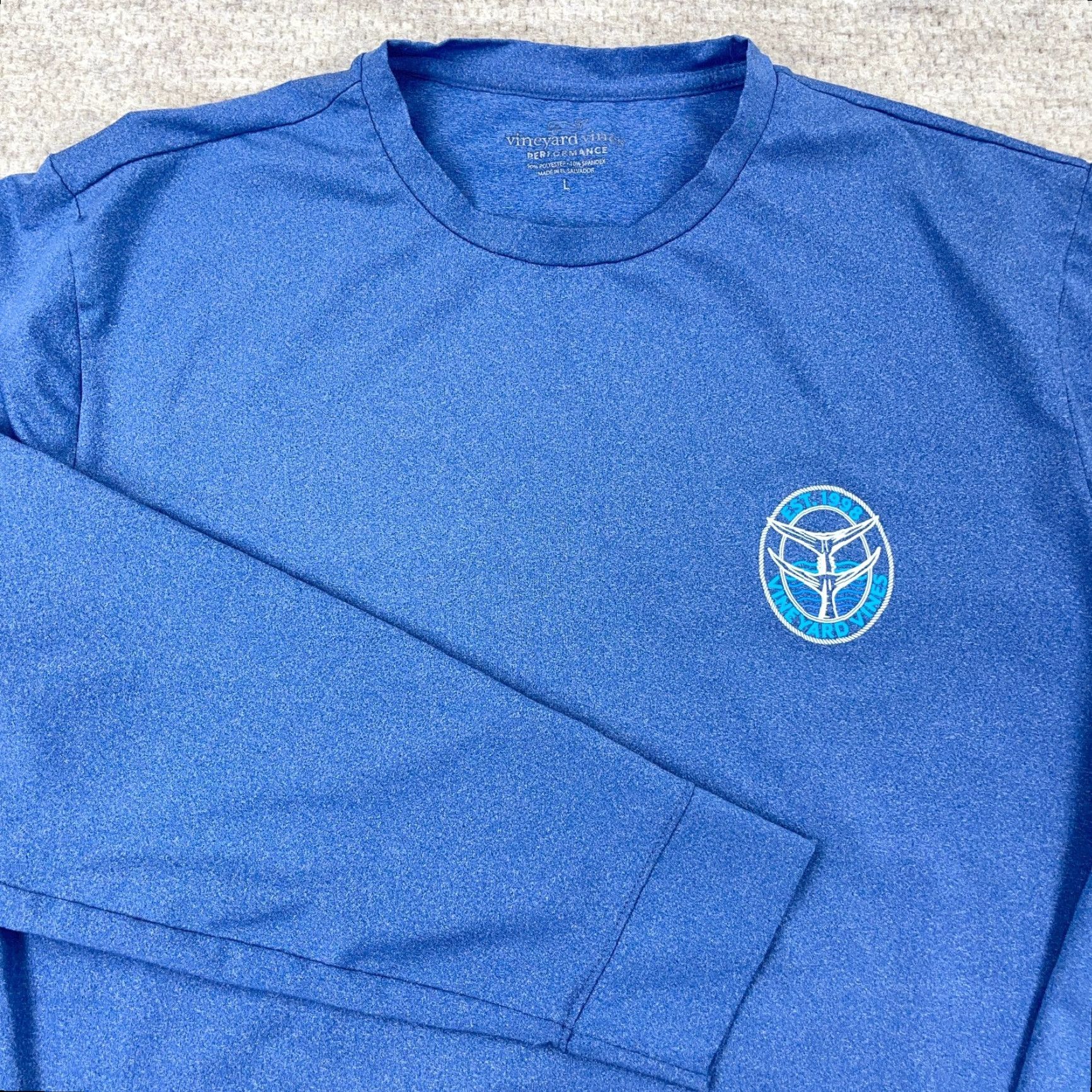Vineyard Vines Vineyard Vines Shirt Men Large Blue Performance Long Sleeve Tee Fishing Adult Size US L / EU 52-54 / 3 - 4 Thumbnail
