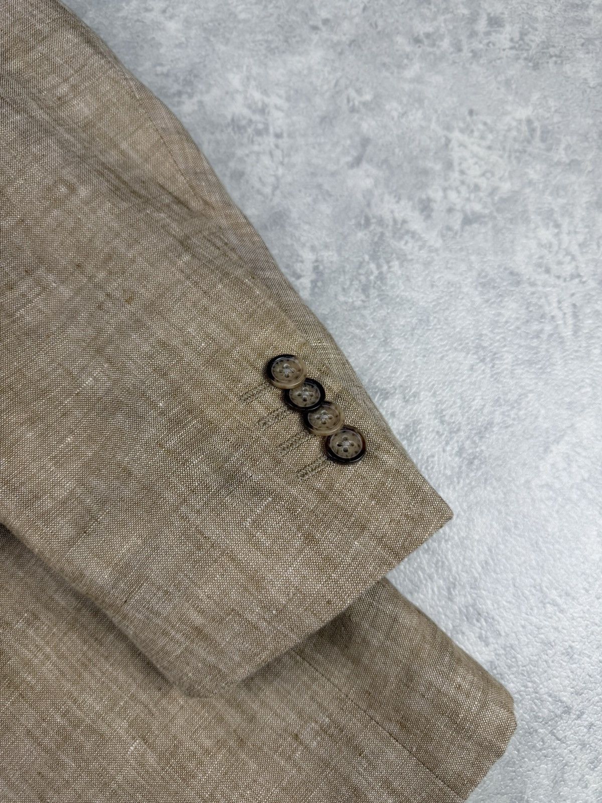 Balmain Balmain Paris Linen Blazer Beige Mens Tailored Jacket EU 46 Size 38R - 6 Thumbnail