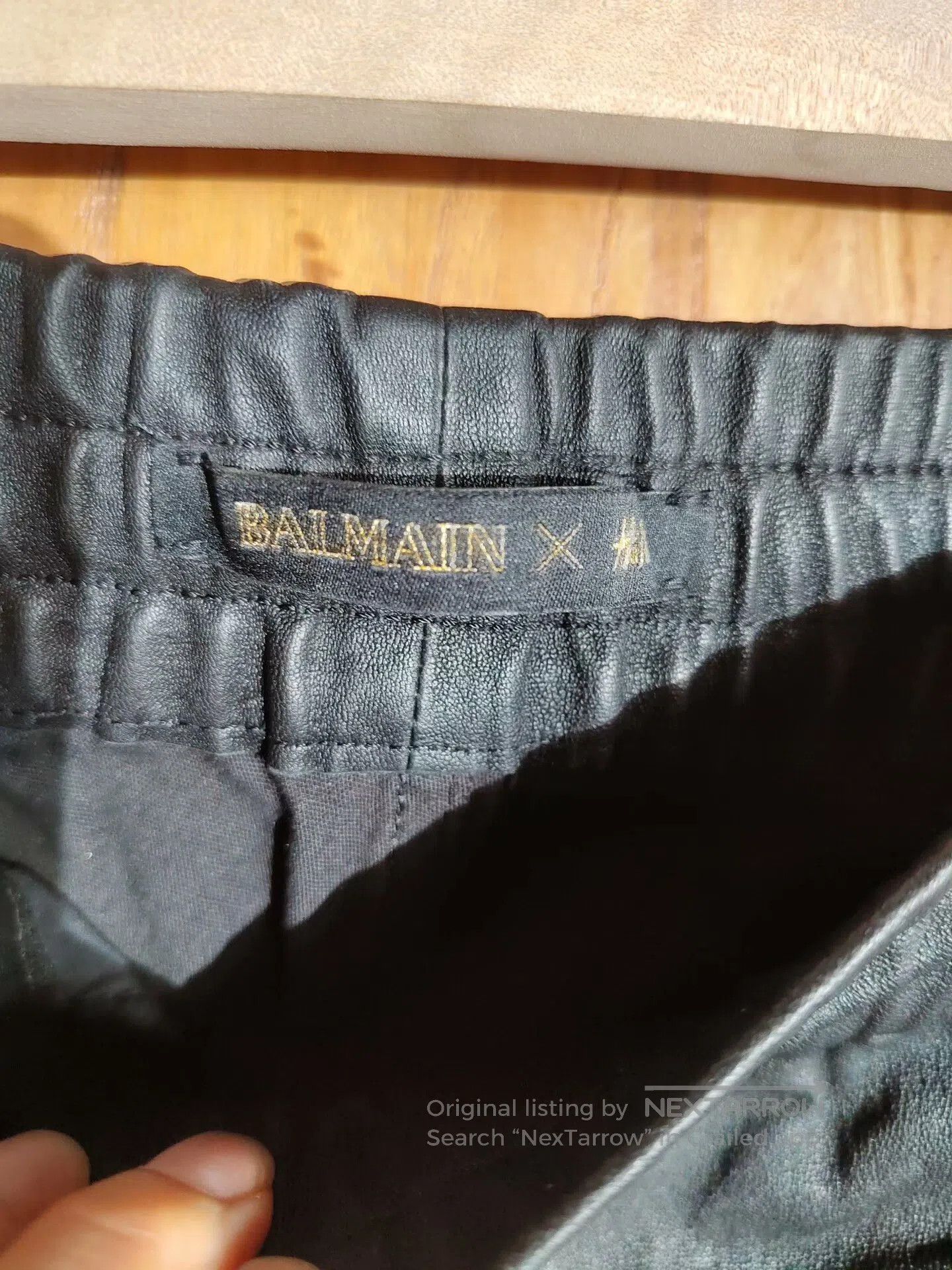 Balmain Balmain Black Leather Pants. Size 22" - 3 Thumbnail