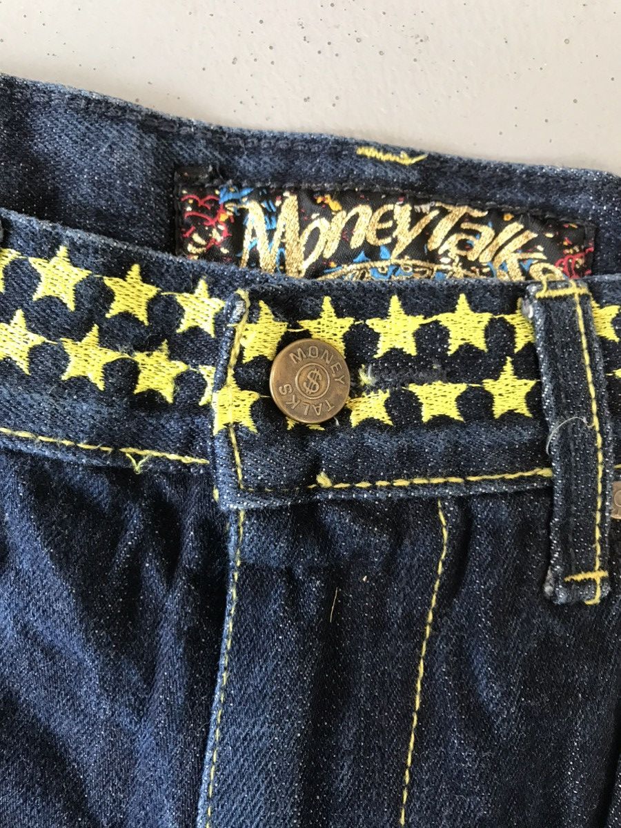 JNCO × Southpole × Vintage Vintage crazy money talks embroidered denim Size US 32 / EU 48 - 7 Thumbnail