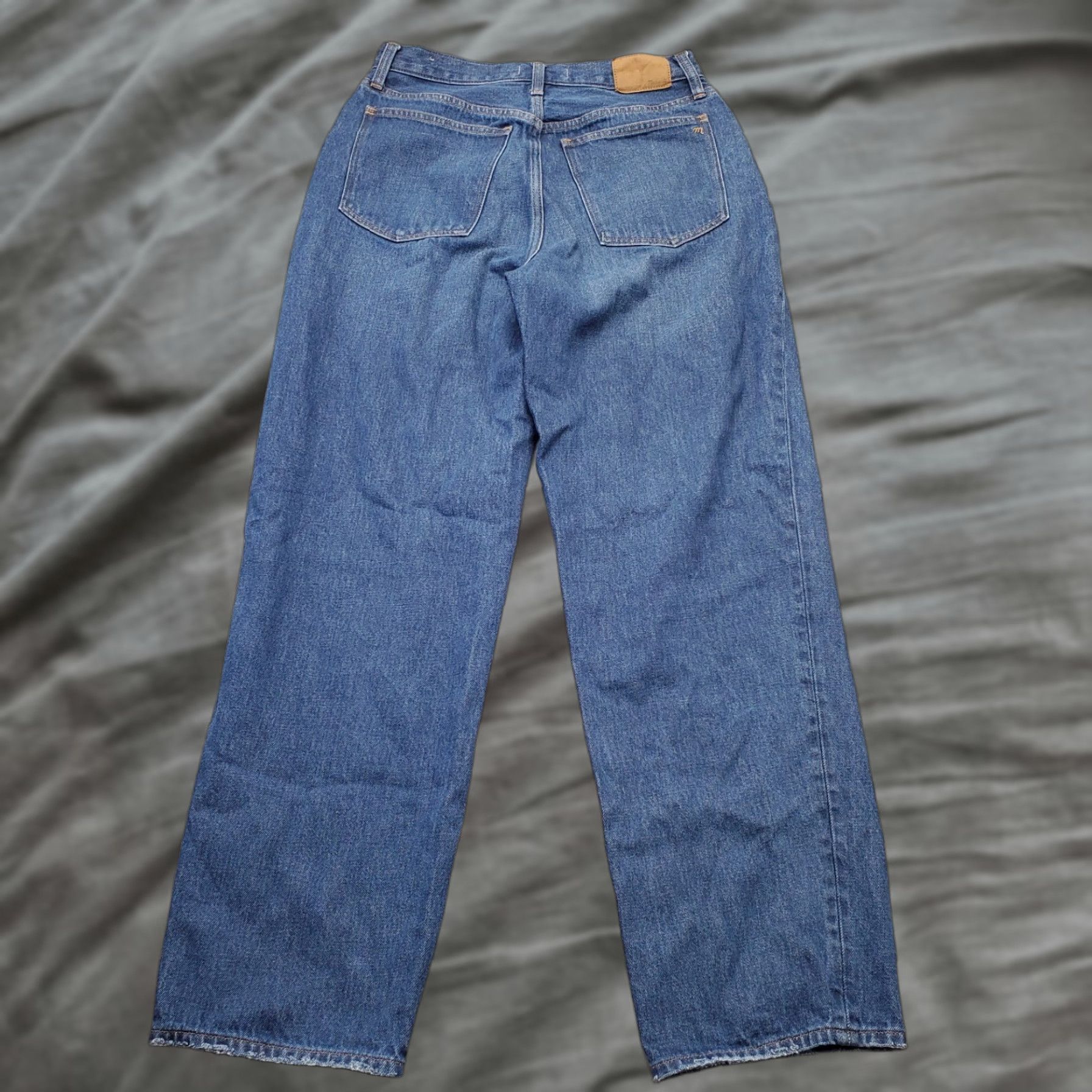 Madewell Madewell Mens Jeans Size 29 Baggy Straight-Leg Denim Blue Relaxed Fit 5-Pocket Inseam 30.5" Waist 15.5" Low Waist Stretch Vintage No Size US 29 - 1 Thumbnail