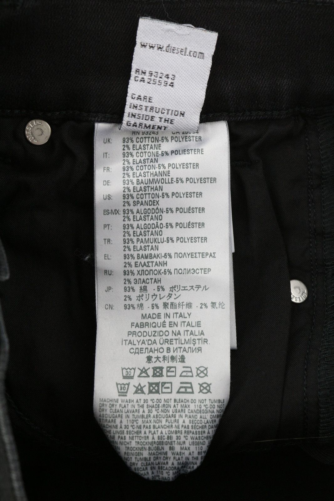 Diesel D-ROISIN 069MZ W26/L32 Super Skinny High Waist Jeans 40671 Size 26" / US 2 / IT 38 - 10 Thumbnail