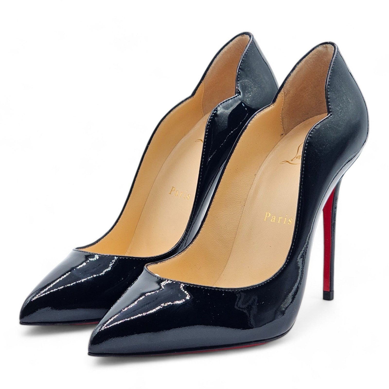 Christian Louboutin Hot Chick Patent Leather Pumps 100Mm Black Eu 40 Us 9.5 $845 Shoes, Women's