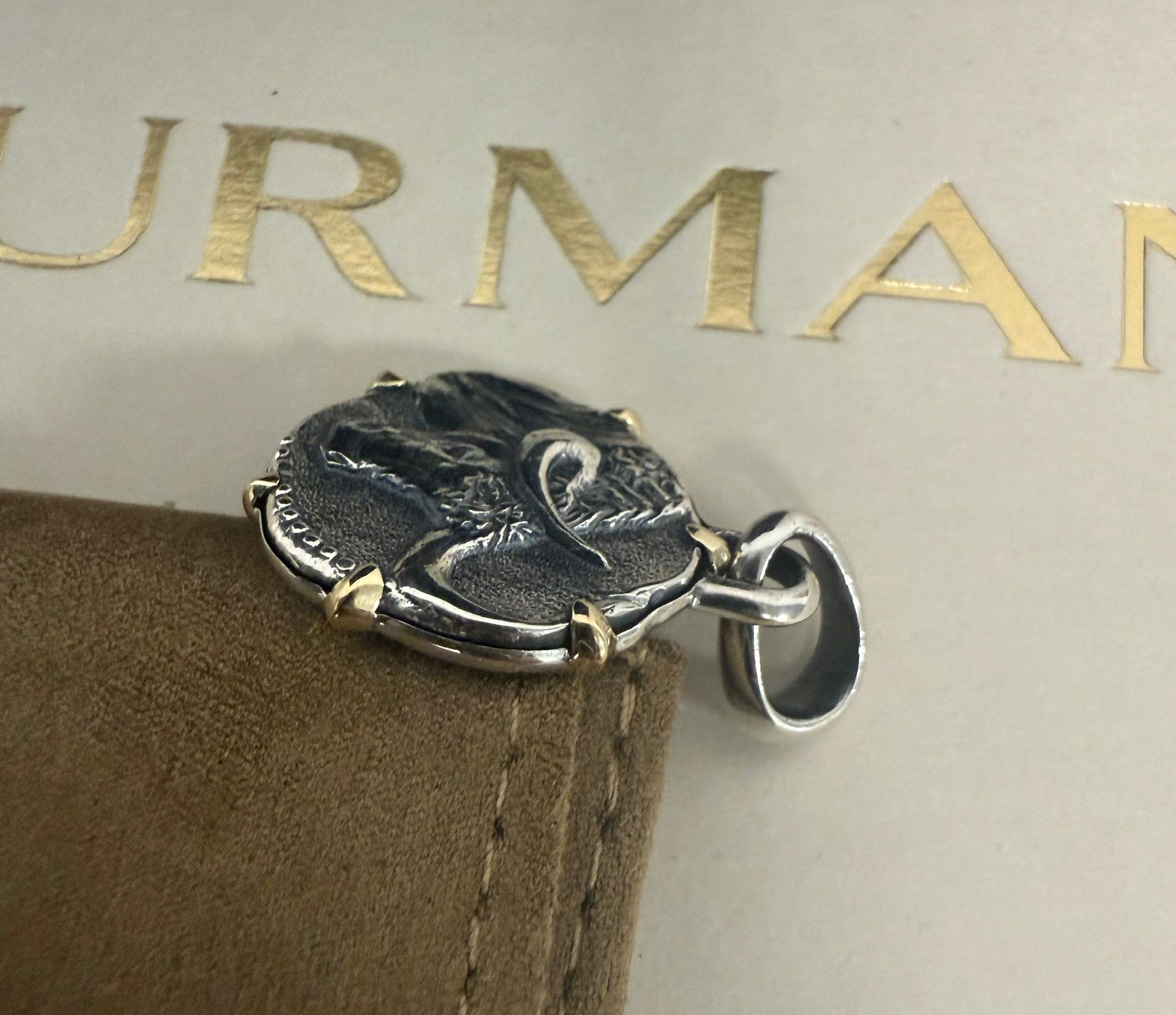 David Yurman Taurus Sterling Silver/18K Gold Pendant Size ONE SIZE - 5 Thumbnail