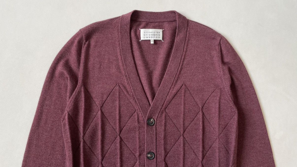 Maison Margiela A/W 12 Diamond Pattern Wool Cardigan Size US M / EU 48-50 / 2 - 3 Thumbnail