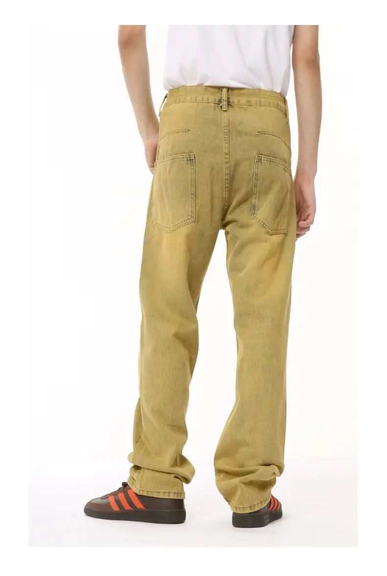Japanese Brand × Jean Yellow Wide Leg Denim Jeans Size US 30 / EU 46 - 5 Thumbnail