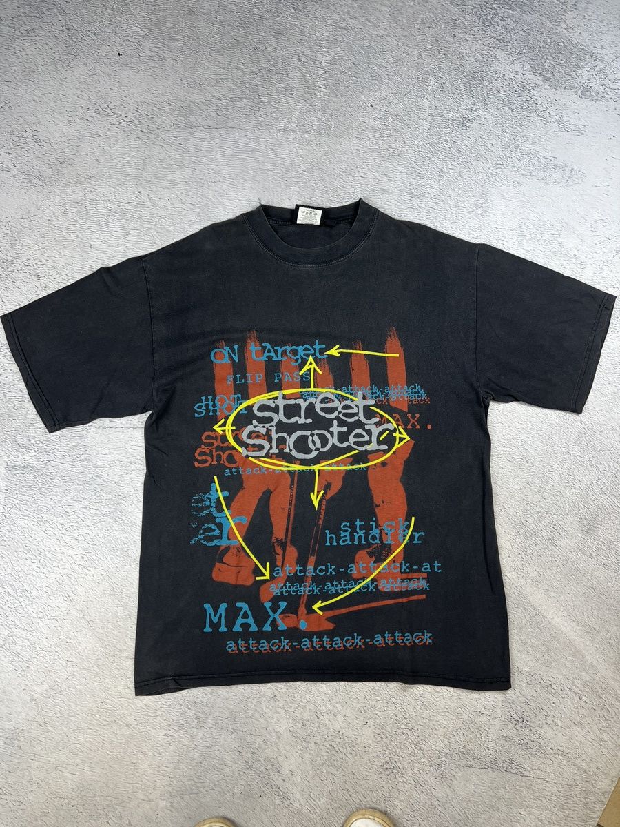 Band Tees × Vintage Vintage 1992 STREET SHOOTER Faded Y2K tee Size US XL / EU 56 / 4 - 1 Thumbnail