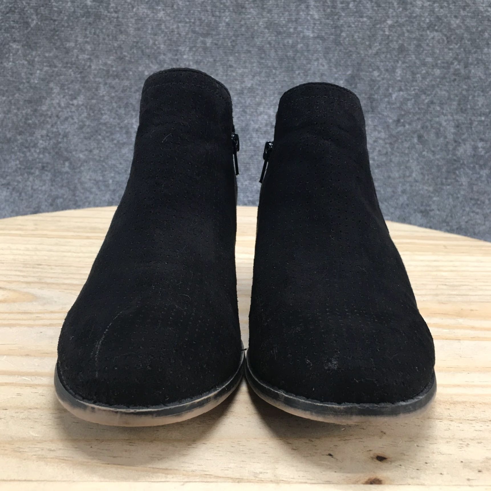 Vintage Lifestride Boots Womens 9M Blake Casual Side Zip Ankle Bootie Black Fabric Heels Size US 9 / IT 39 - 5 Thumbnail