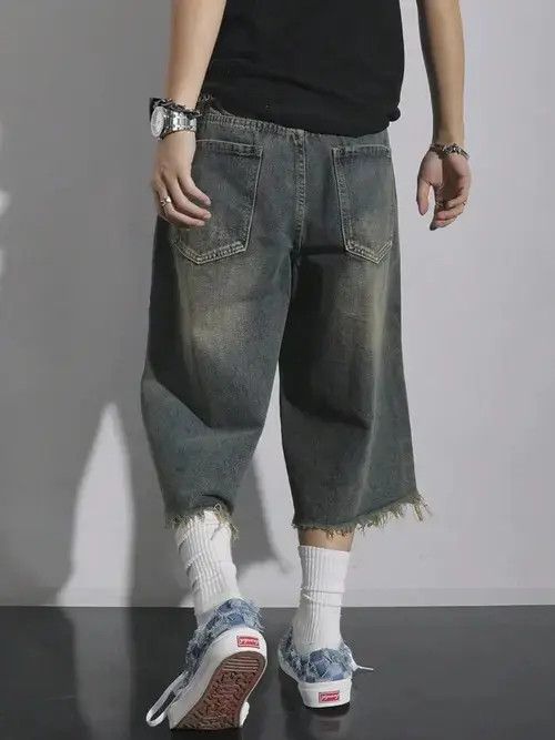 Other Wakiko x Asaka Distressed Y2k Shorts Jorts Designer Denim Size US 32 / EU 48 - 2 Thumbnail