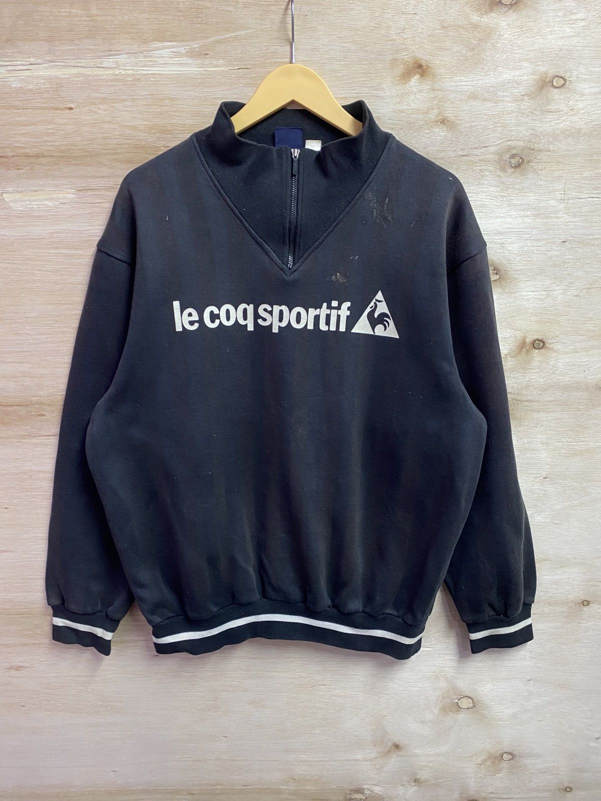 Le Coq Sportif vintage Le Coq Sportif half-zip sweatshirt in black Size US L / EU 52-54 / 3 - 1 Thumbnail