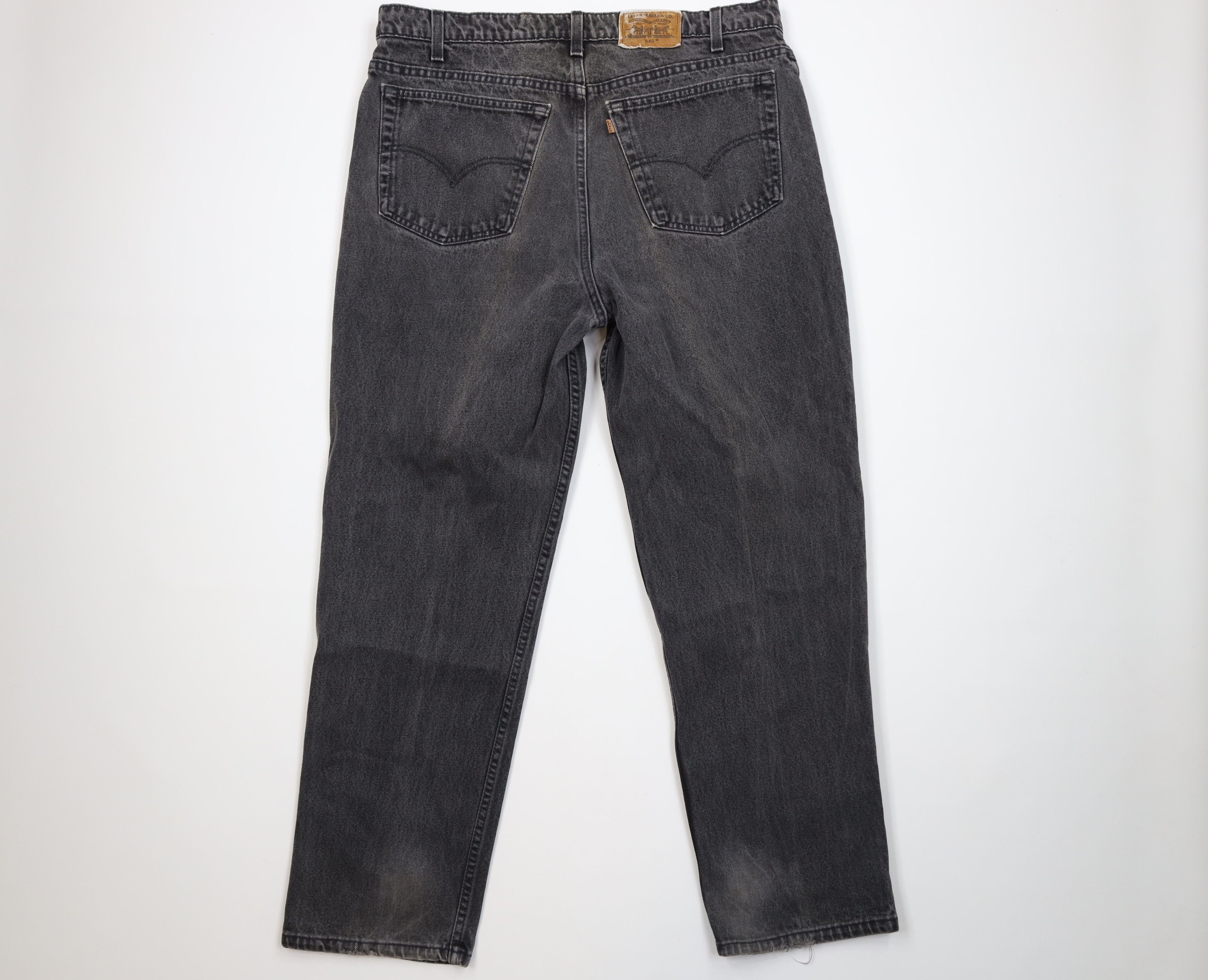 Levi's Vintage 90s Levis 540 Relaxed Fit Denim Jeans Black USA Size US 38 / EU 54 - 8 Thumbnail