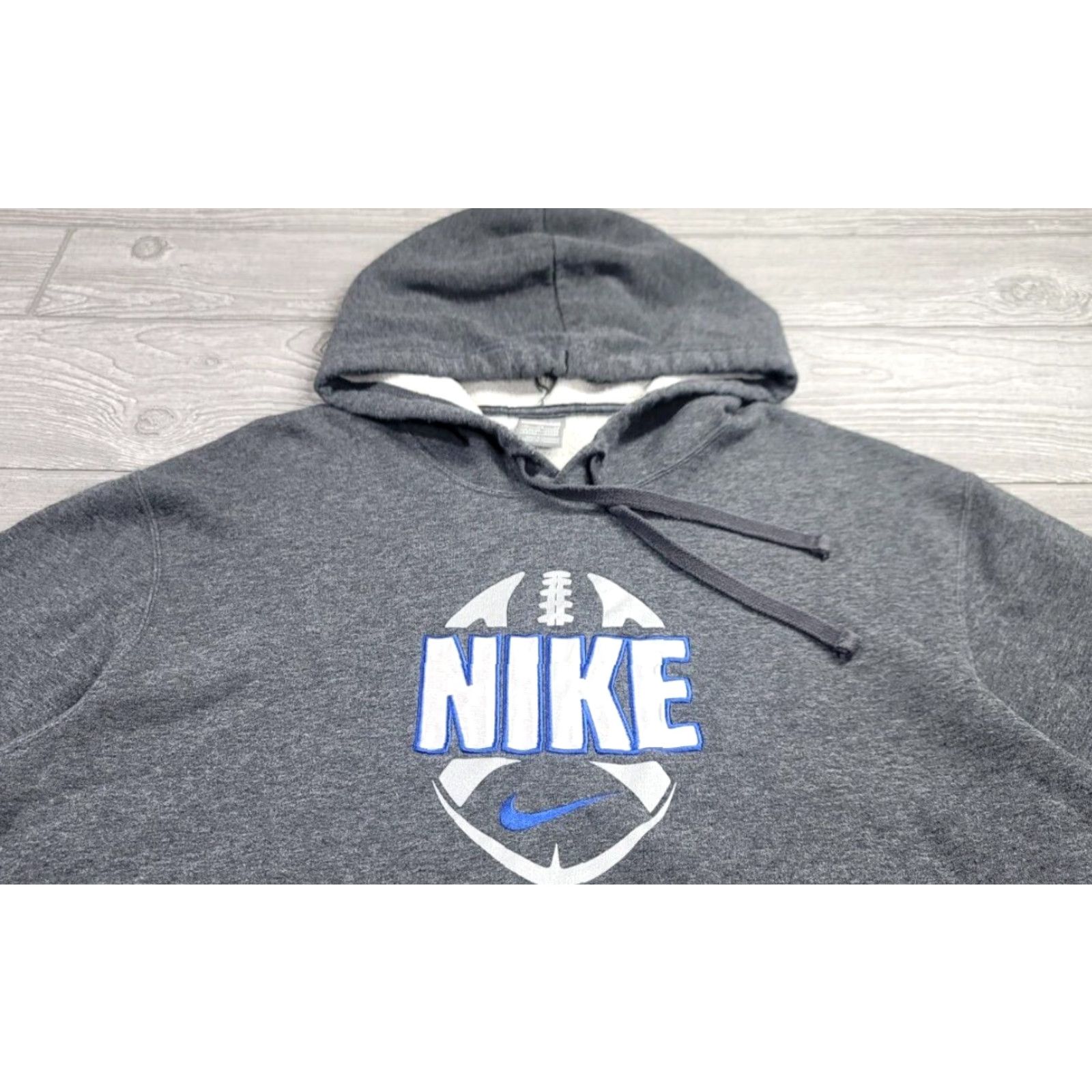 Nike VINTAGE Nike Football L Center Swoosh Spell Out Hoodie Embroider Travis Scott Y2K Ladies? Size US L / EU 52-54 / 3 - 6 Thumbnail