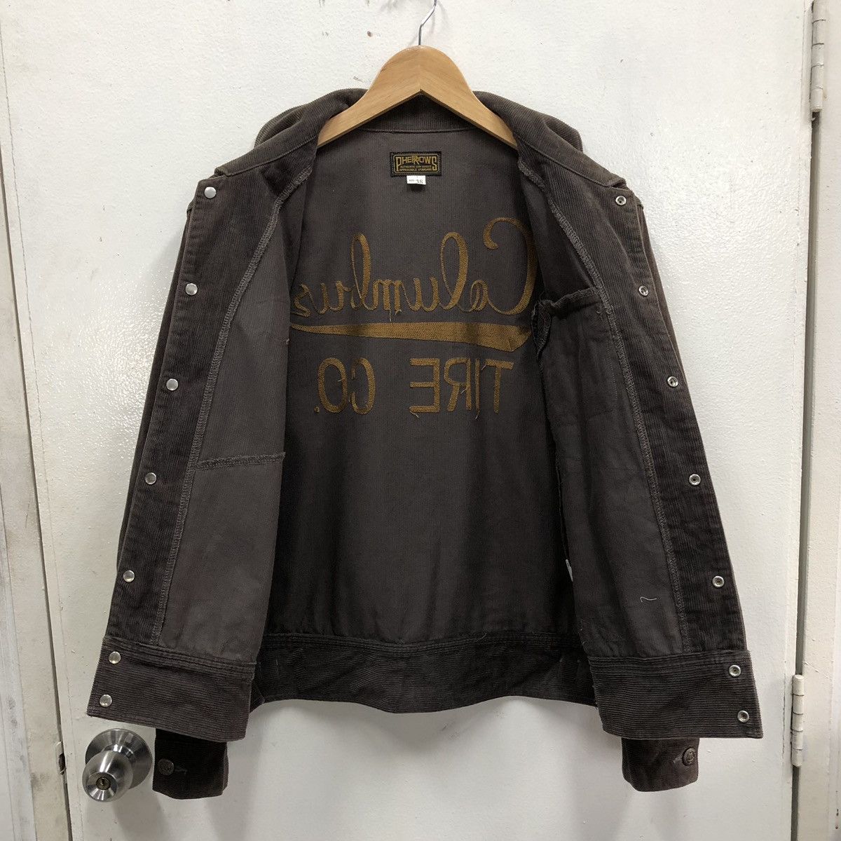 Vintage PHERROW 13W-PEJ Fellows Corduroy Burgundy Snap Button Jacket Size US M / EU 48-50 / 2 - 4 Thumbnail