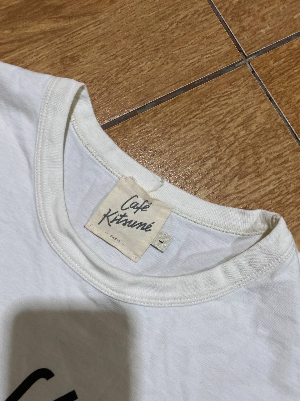 Maison Kitsune MAISON KITSUNE Cafe Kitsune Logo Print T-Shirt, Size US L / EU 52-54 / 3 - 2 Thumbnail