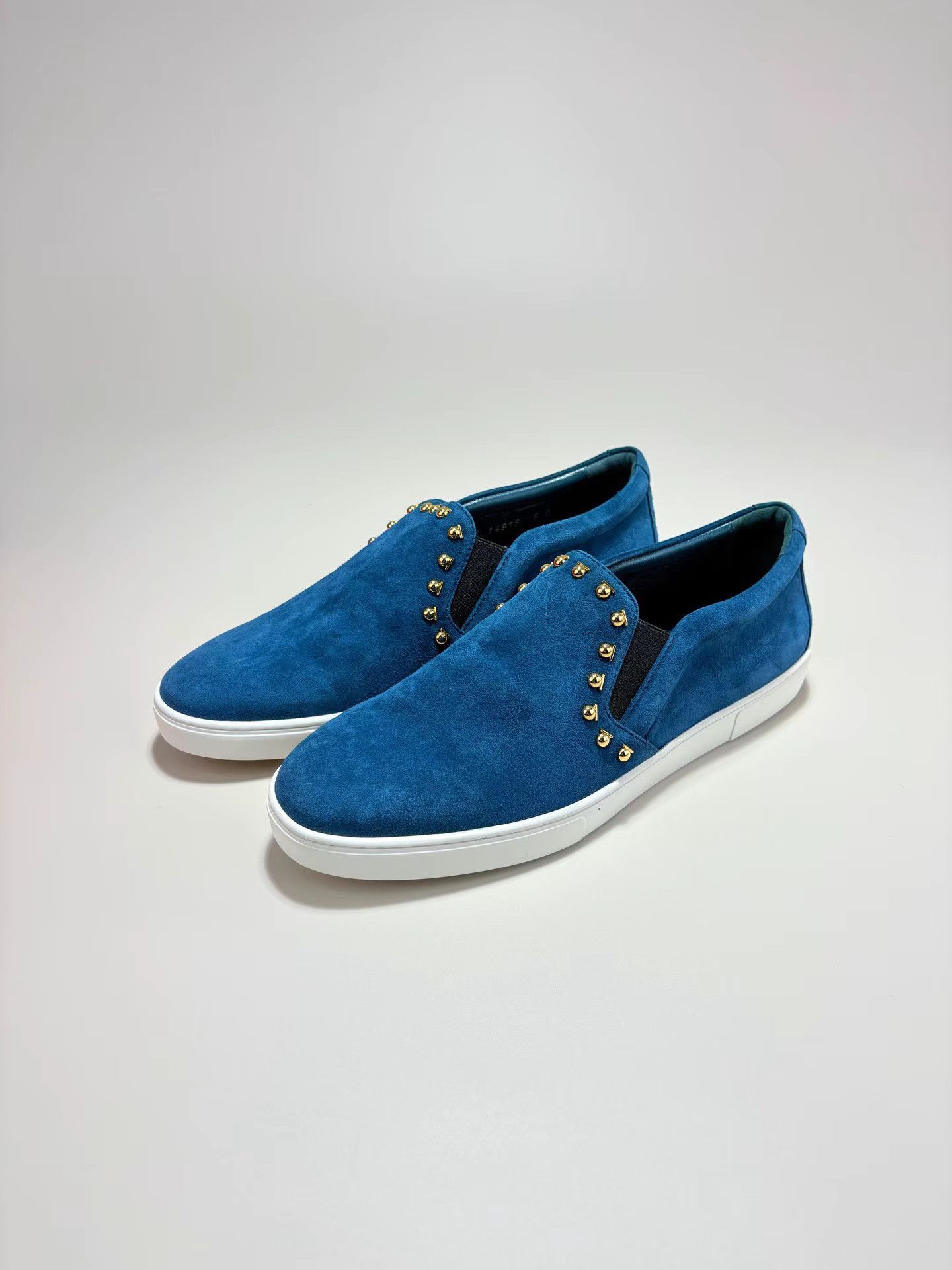 Salvatore Ferragamo FERRAGAMO Studded Suede Slip-On Low-Top Sneakers K1 Size US 9 / EU 42 - 2 Thumbnail