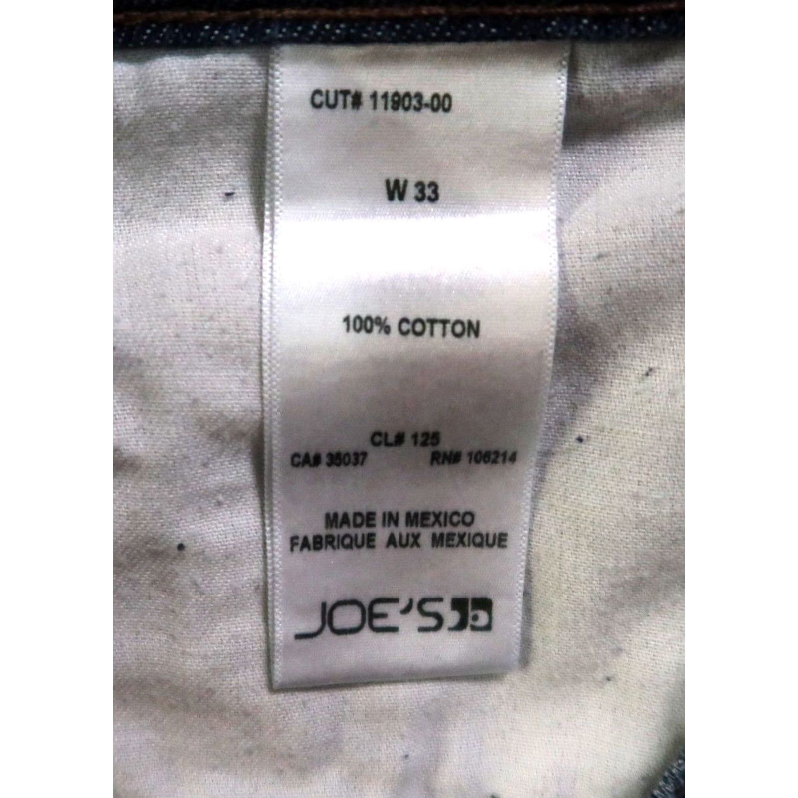 Vintage Joes Jeans Mens 33x34 Blue Straight Leg Denim Jeans Size US 33 - 4 Thumbnail