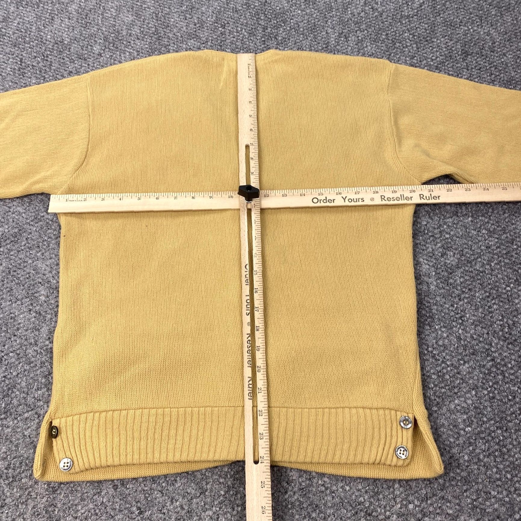 Vintage VINTAGE Pelham Cardigan Shirt Mens Medium Yellow 60s Grunge Knit V-Neck Button Front Size US M / EU 48-50 / 2 - 7 Thumbnail