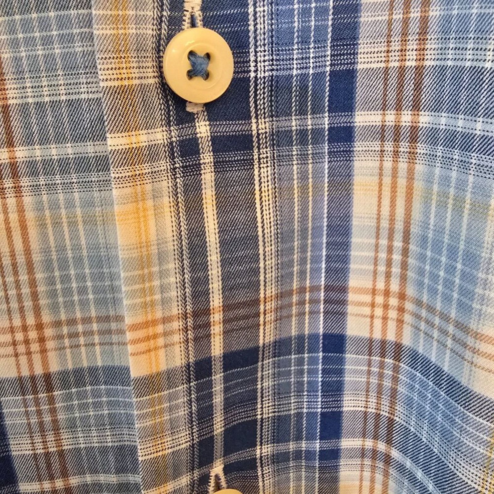 Peter Millar Peter Millar Crown Collection Blue Yellow Plaid Shirt XL Size US XL / EU 56 / 4 - 4 Thumbnail