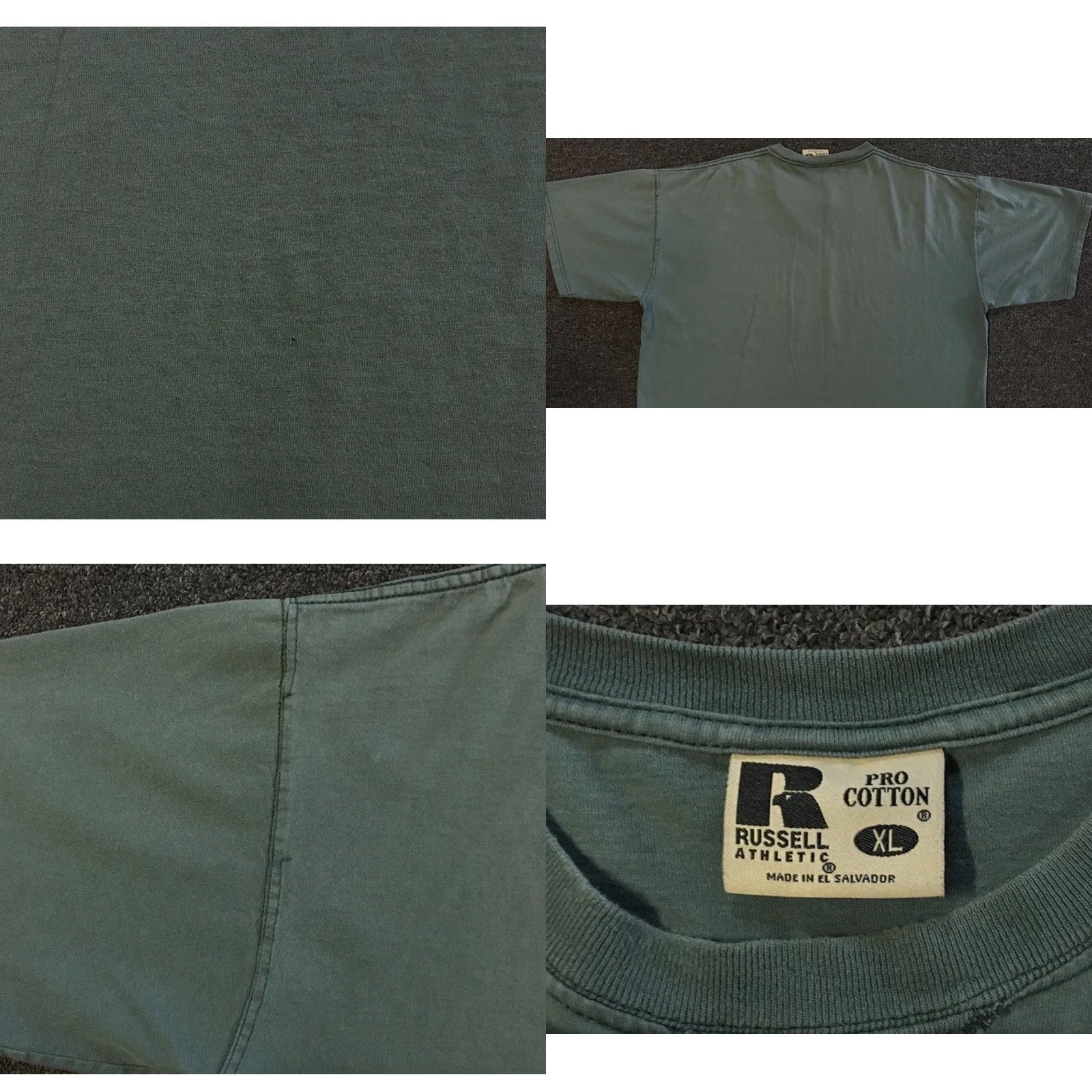 Russell Athletic VINTAGE Russell Athletic Shirt XL Green 90s Distressed Track Grunge Biker Punk Skate Surf USA Modern Size US XL / EU 56 / 4 - 9 Thumbnail