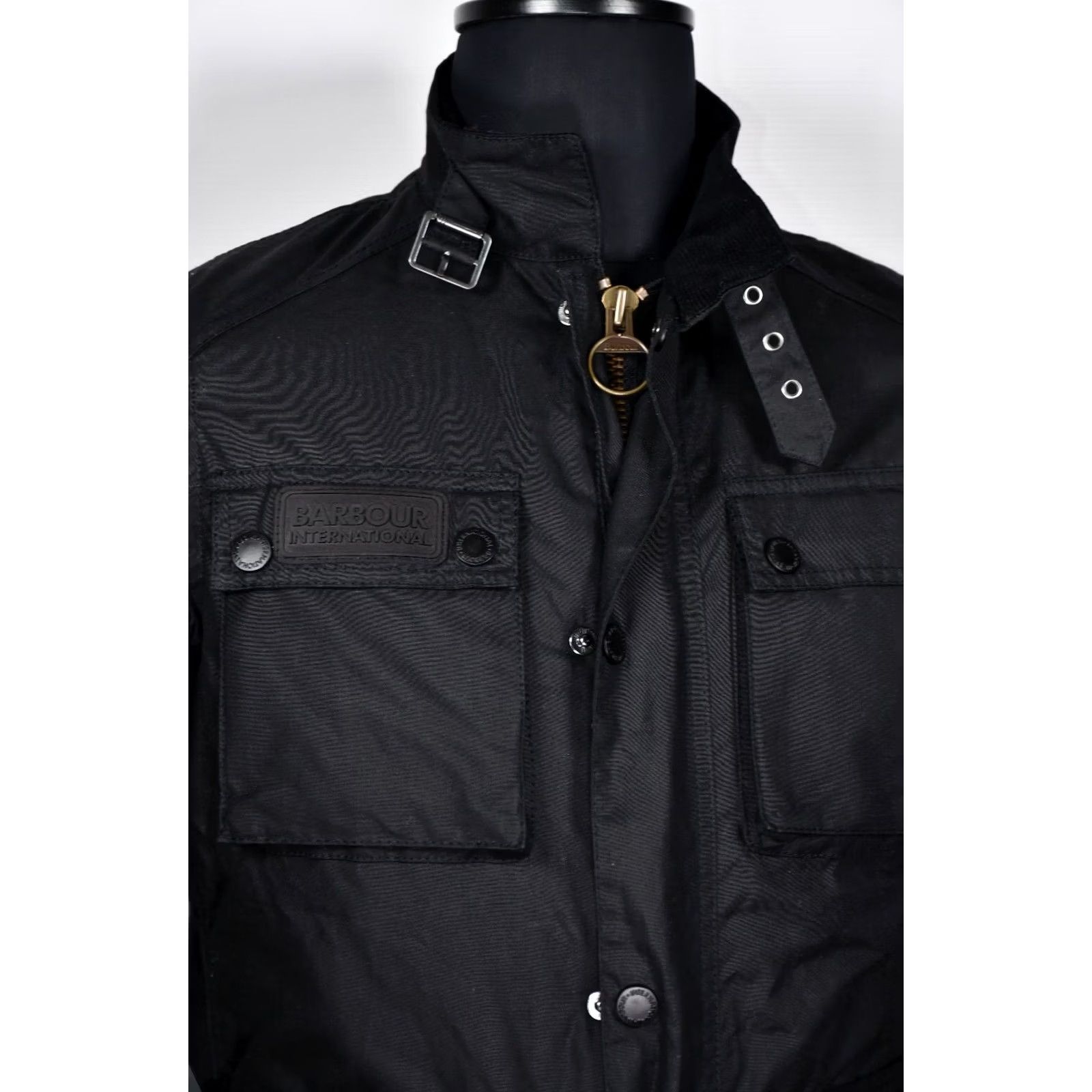 Barbour Barbour International Blackwell Wax Jacket Mens S Black Waterproof Cotton Coat Size US S / EU 44-46 / 1 - 4 Thumbnail