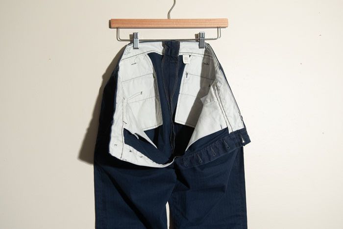RRL Ralph Lauren RRL Slim Fit Herringbone Twill Pant Worth Navy Size US 34 / EU 50 - 10 Thumbnail