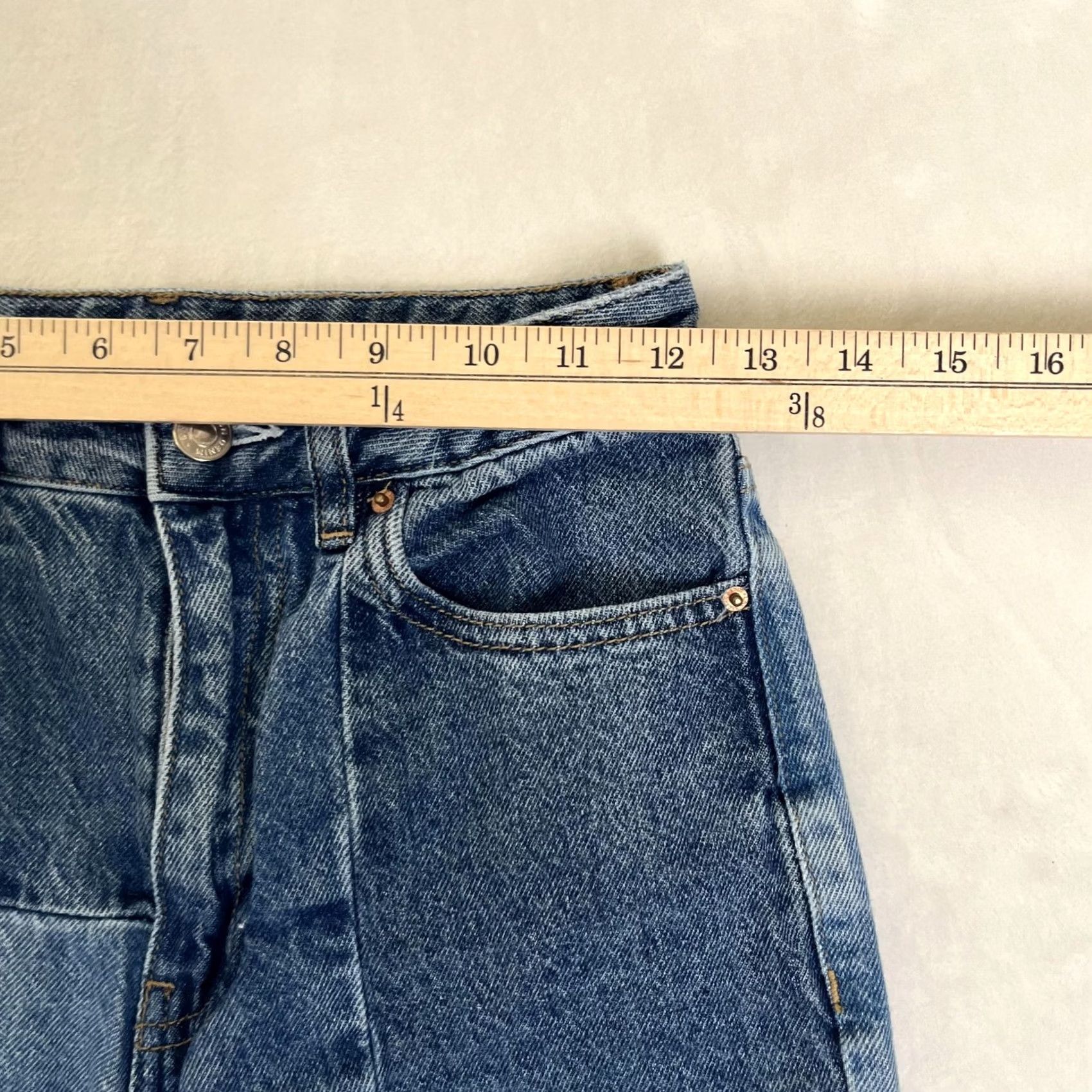 Pacsun PacSun 90s Boyfriend Patchwork Jeans Juniors 25 Blue Medium Wash Relaxed Denim Jeans Size 42" / US 20 - 3 Thumbnail